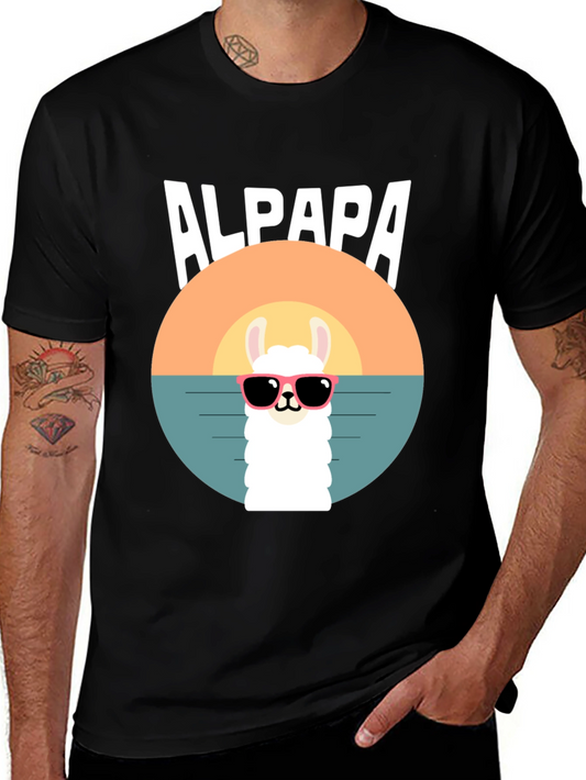 Alpaca Sunset T-Shirt - Cool Graphic Tee