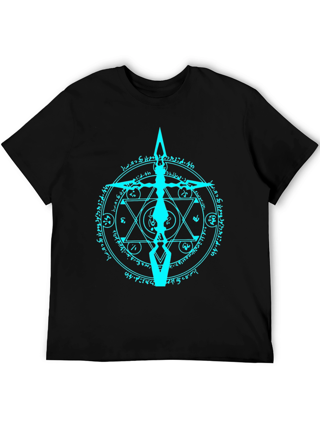 Mystic Symbol Graphic Print Black Tee