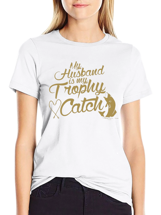 Husband Trophy Catch Graphic Tee - Perfect for Fishing Lovers!