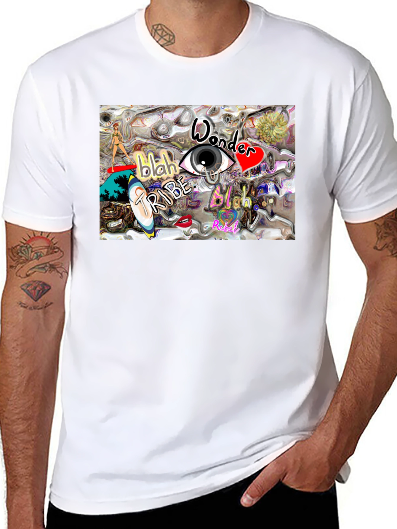 Eye Wonder Tribe Graphic Tee - Black