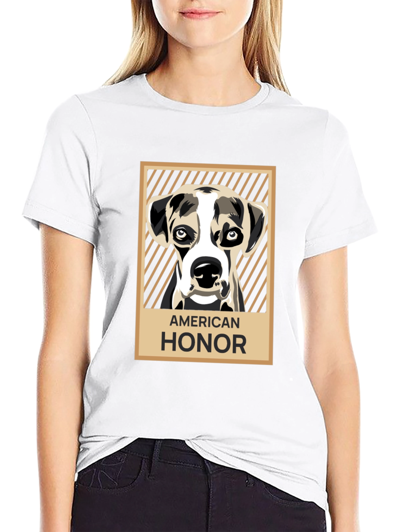 American Honor Dog Graphic Tee - Black