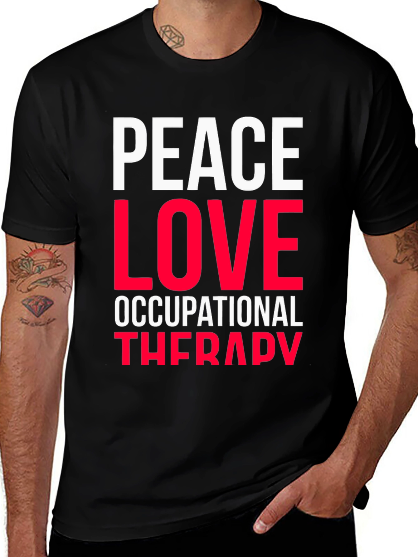 Peace Love Occupational Therapy Graphic Tee