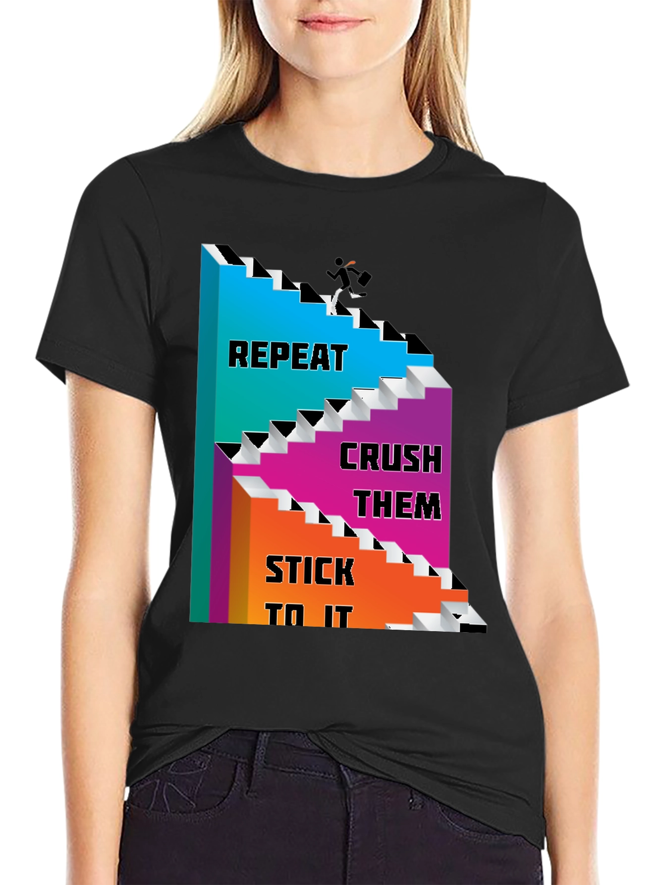 Motivational T-Shirt: Repeat Crush Stick