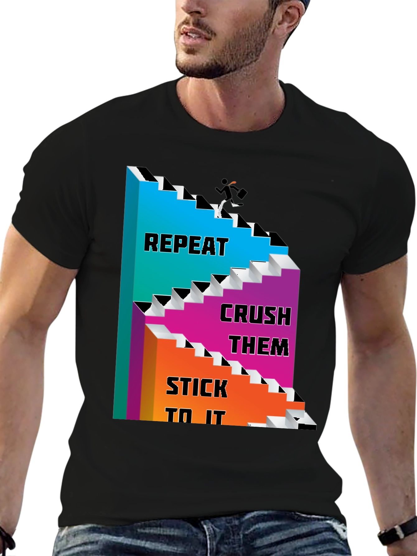 Motivational T-Shirt: Repeat Crush Stick