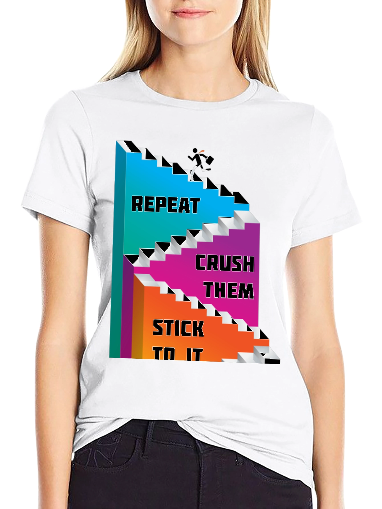 Motivational T-Shirt: Repeat Crush Stick
