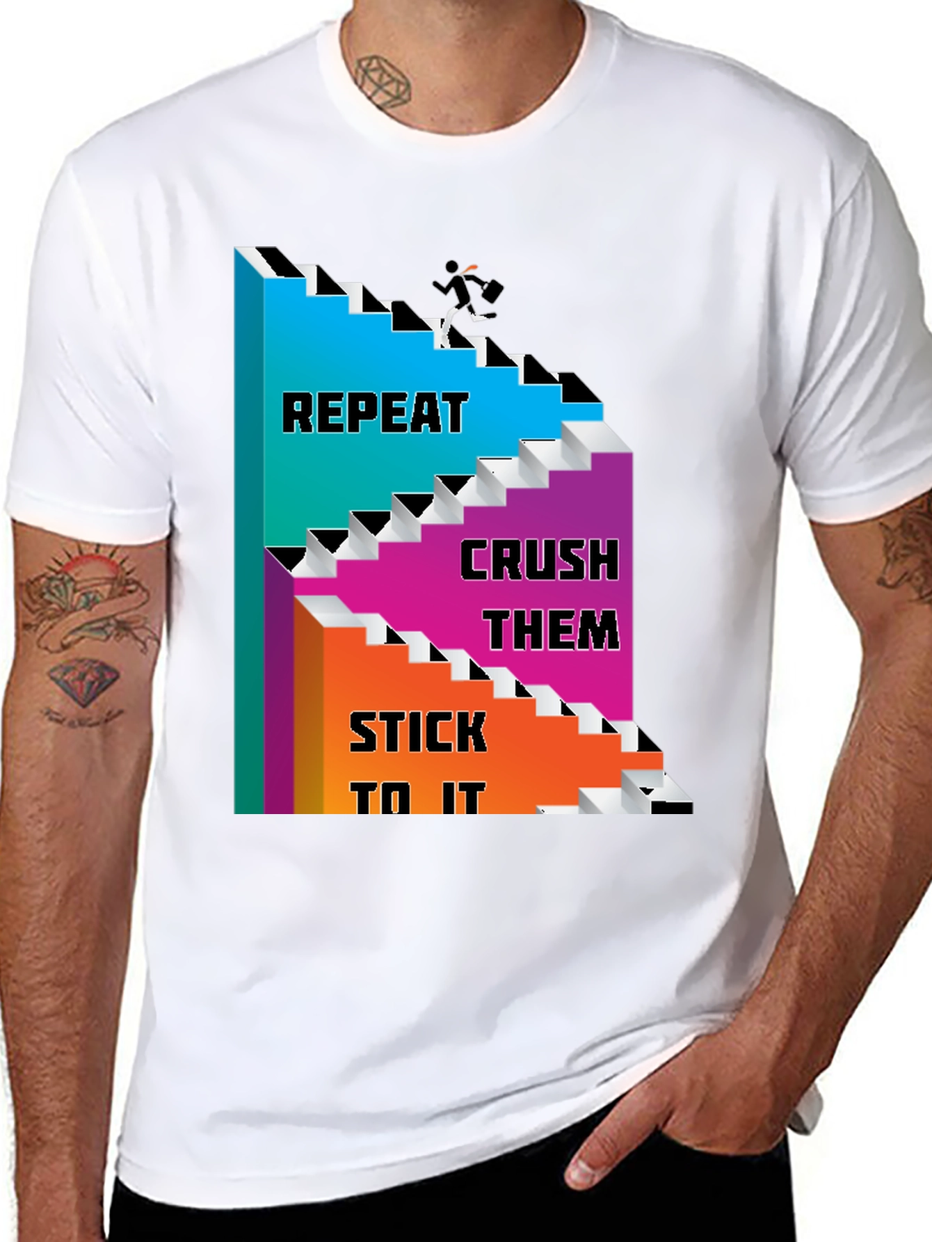 Motivational T-Shirt: Repeat Crush Stick