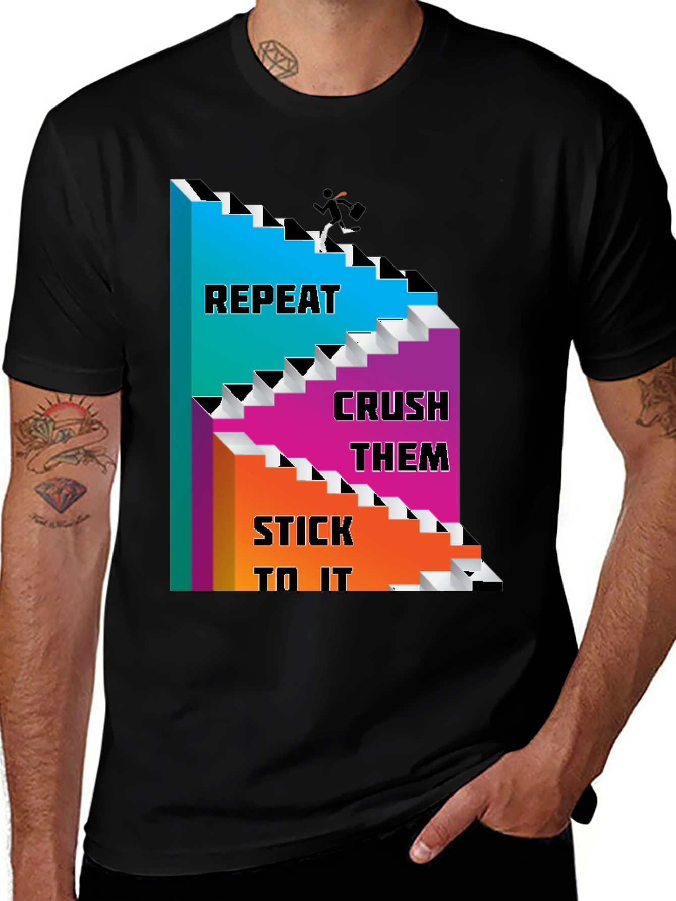 Motivational T-Shirt: Repeat Crush Stick