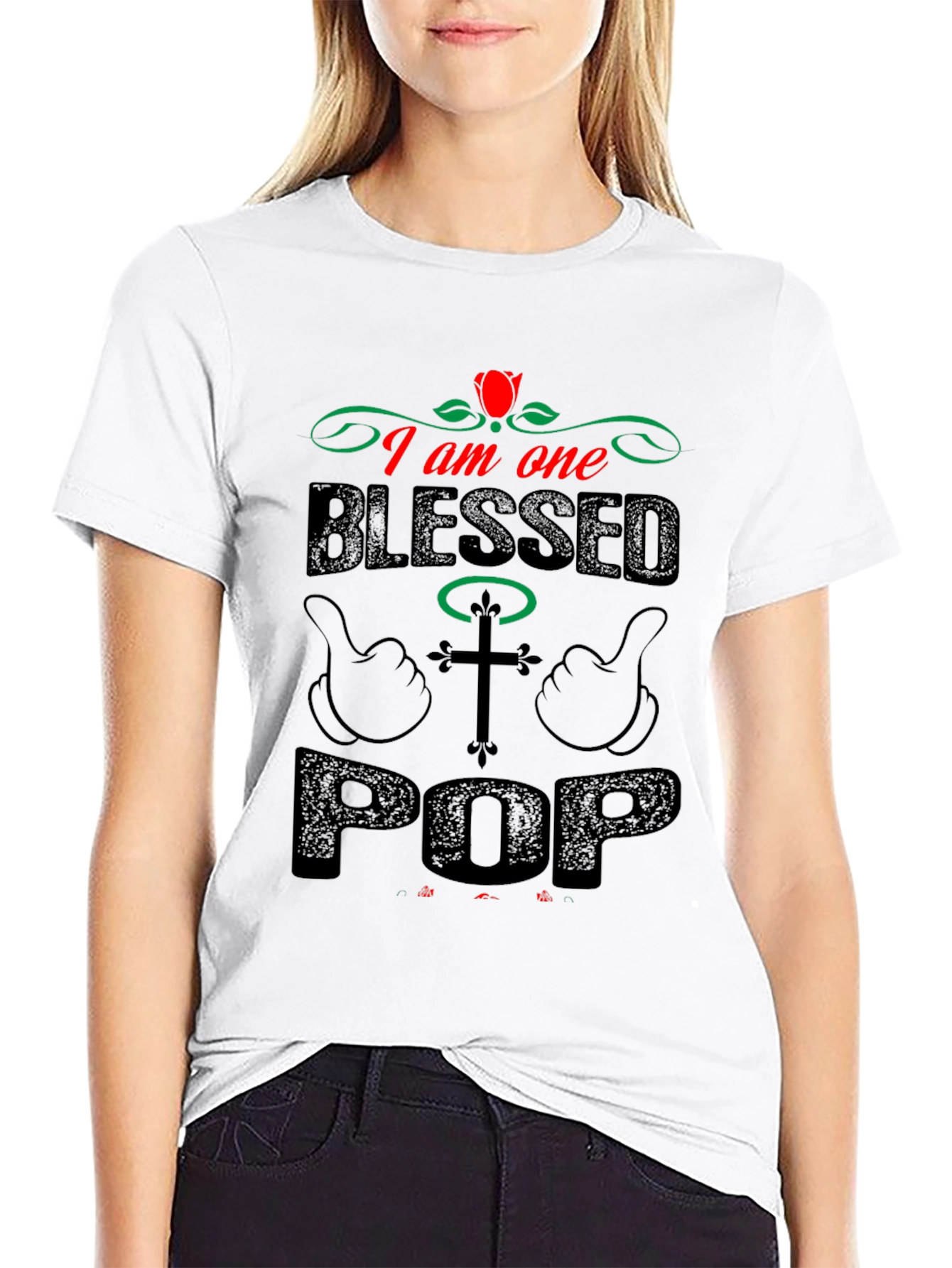 Blessed Pop Graphic T-Shirt - Christian Fathers Day Gift