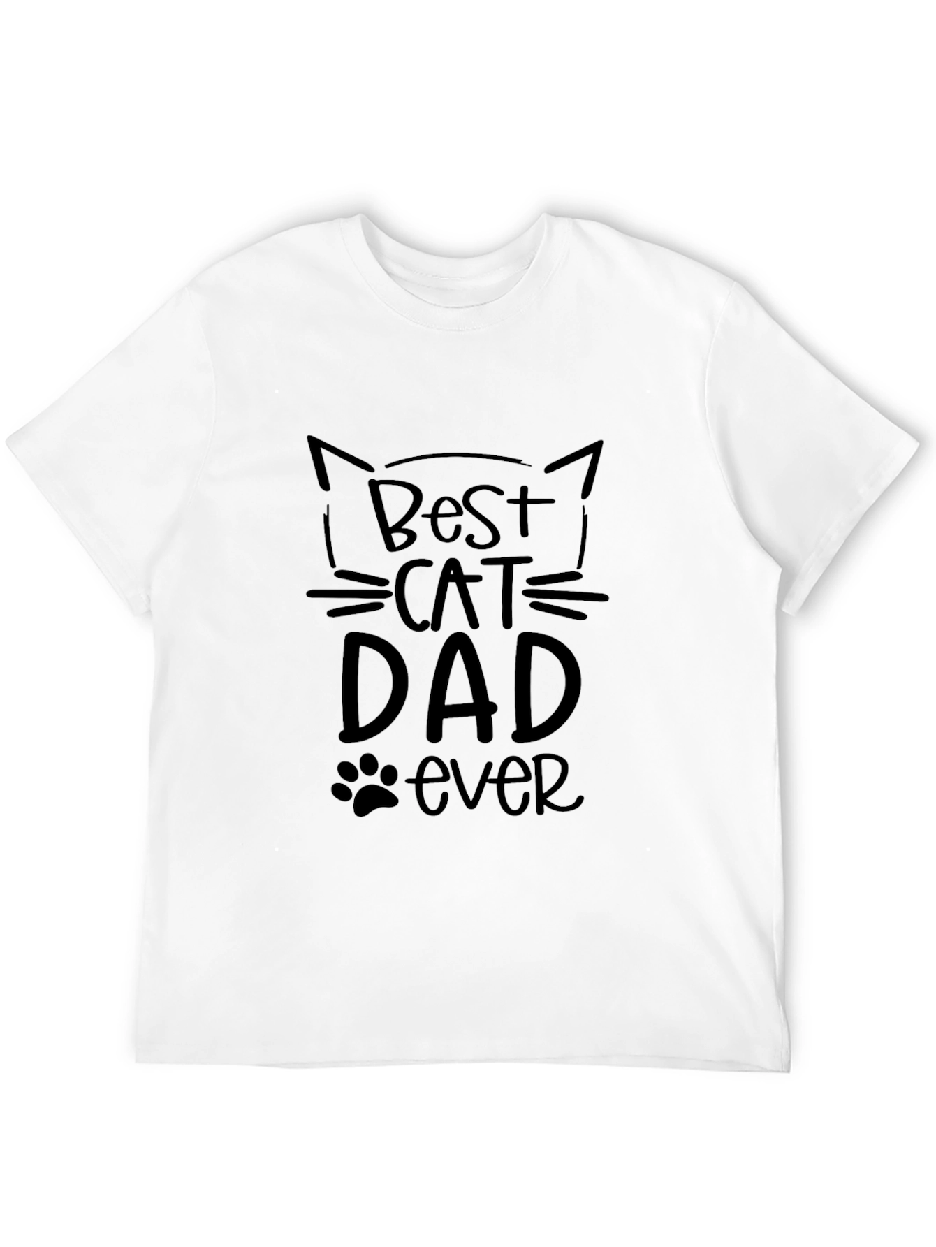 Best Cat Dad Ever Black T-Shirt