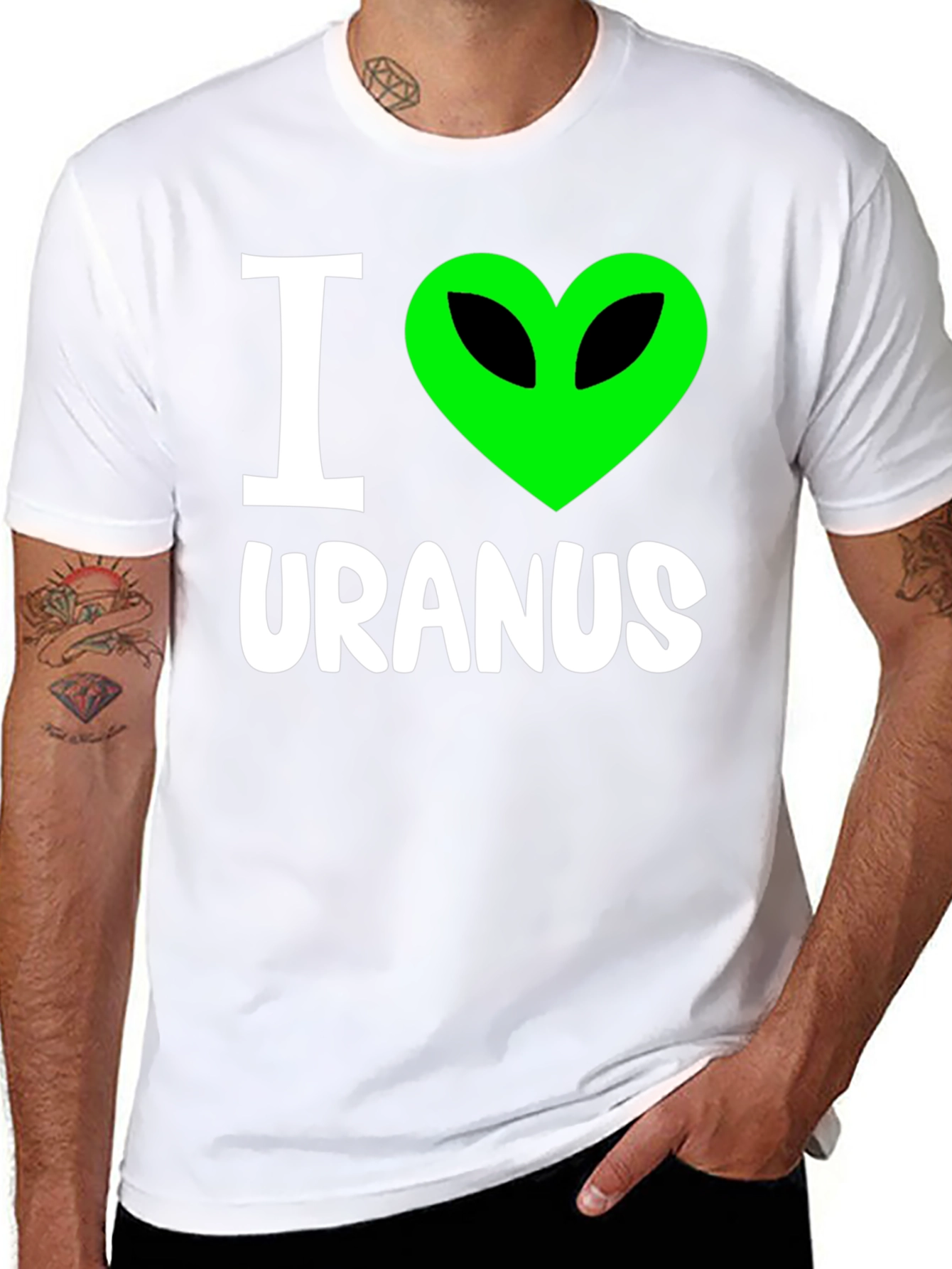 I Heart Alien Uranus T-Shirt - Funny Graphic Tee