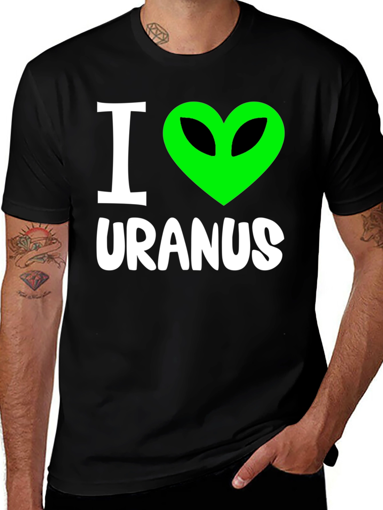 I Heart Alien Uranus T-Shirt - Funny Graphic Tee