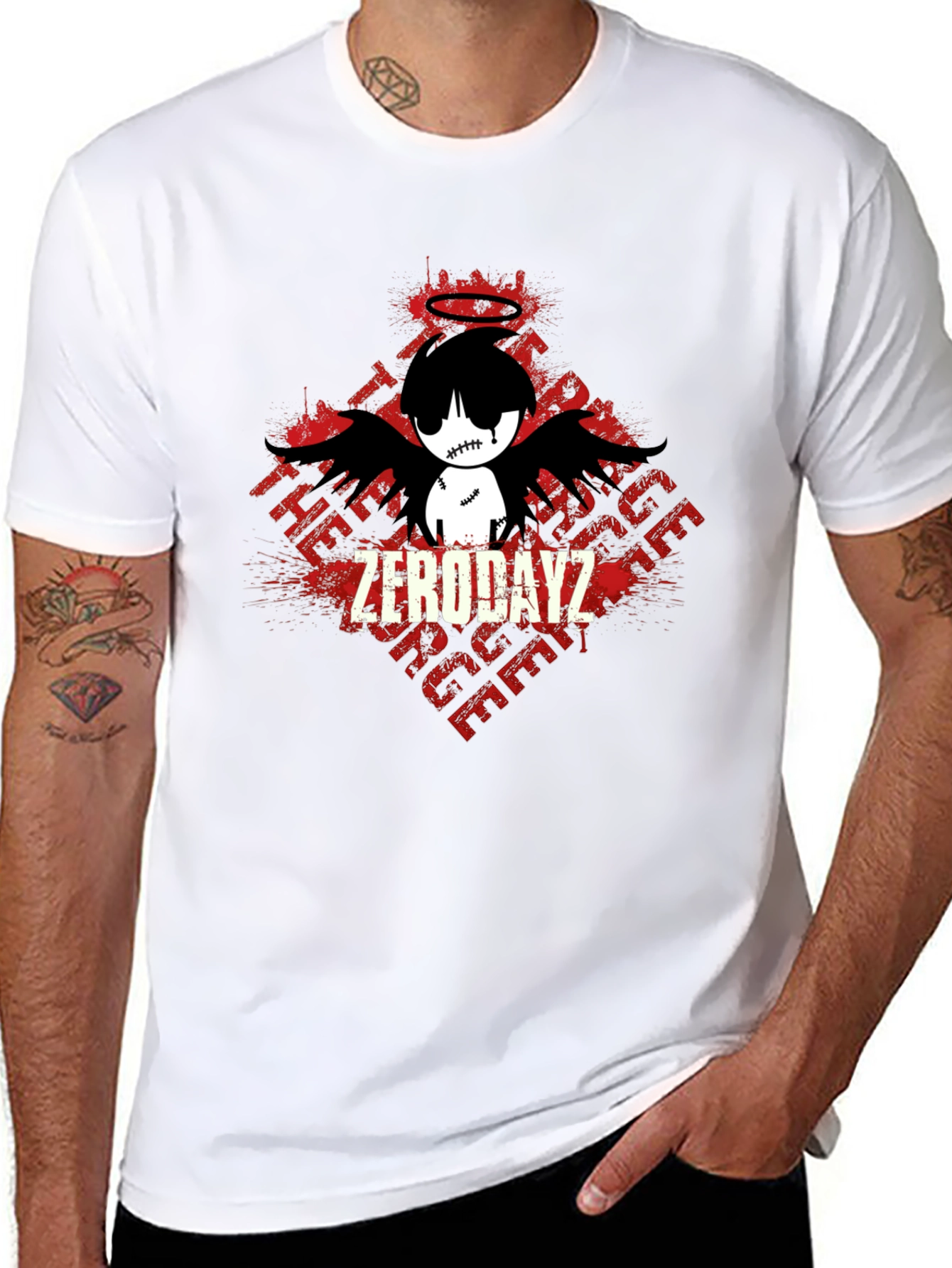 ZERODAYZ Angel Winged Graphic T-Shirt