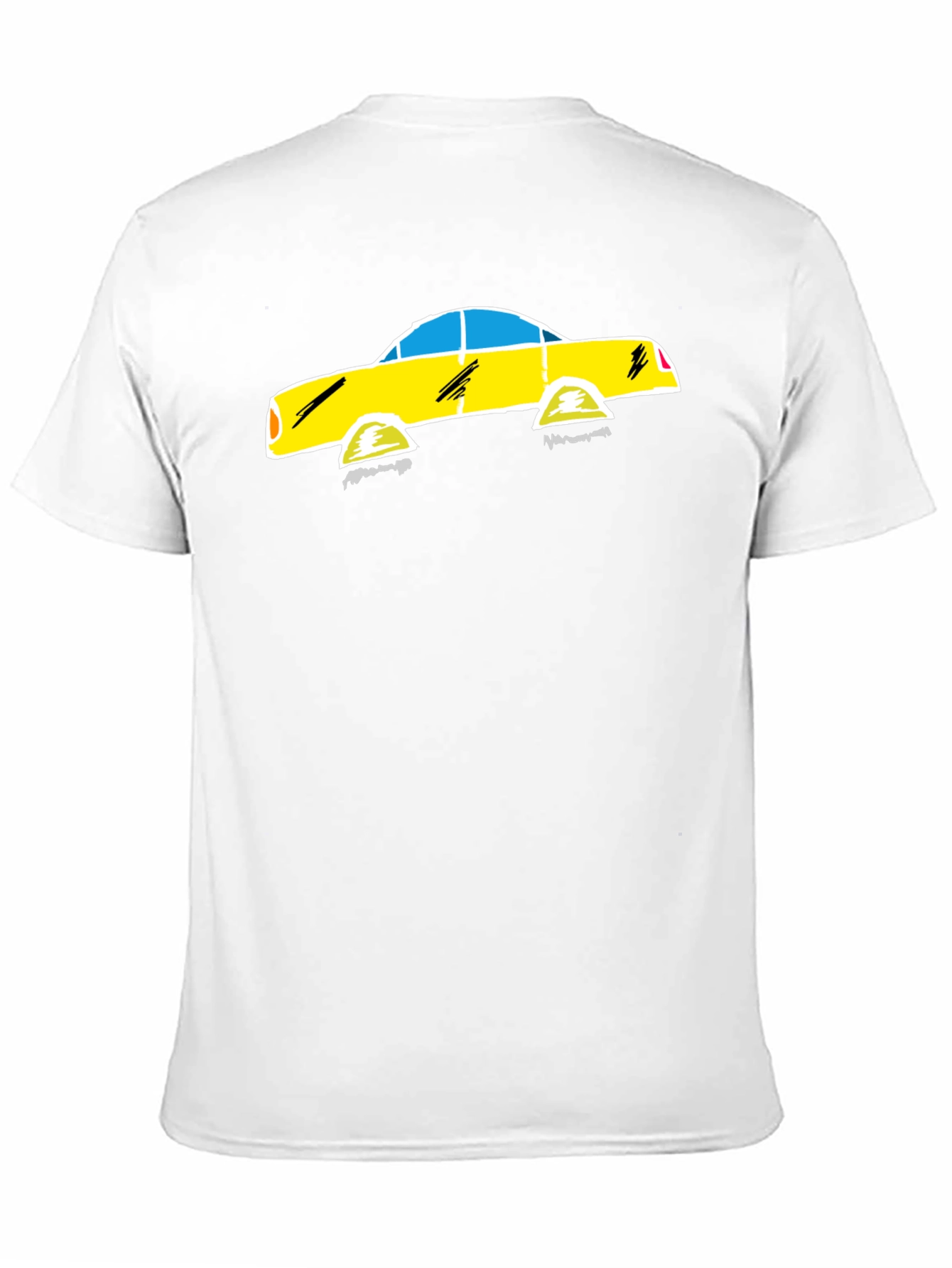 Black Tee with Yellow Car Graphic