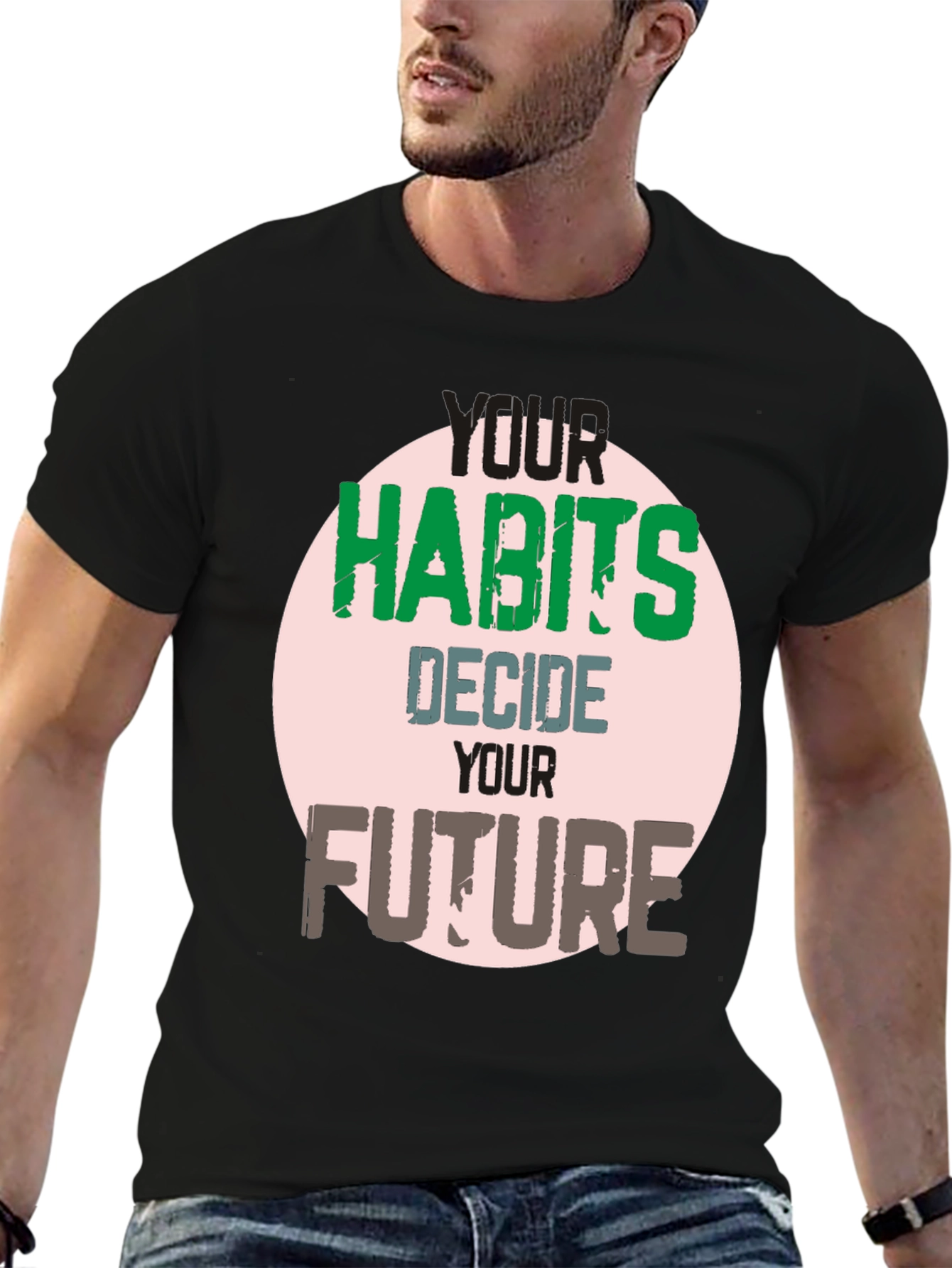 Habits Decide Future Graphic Tee - Black