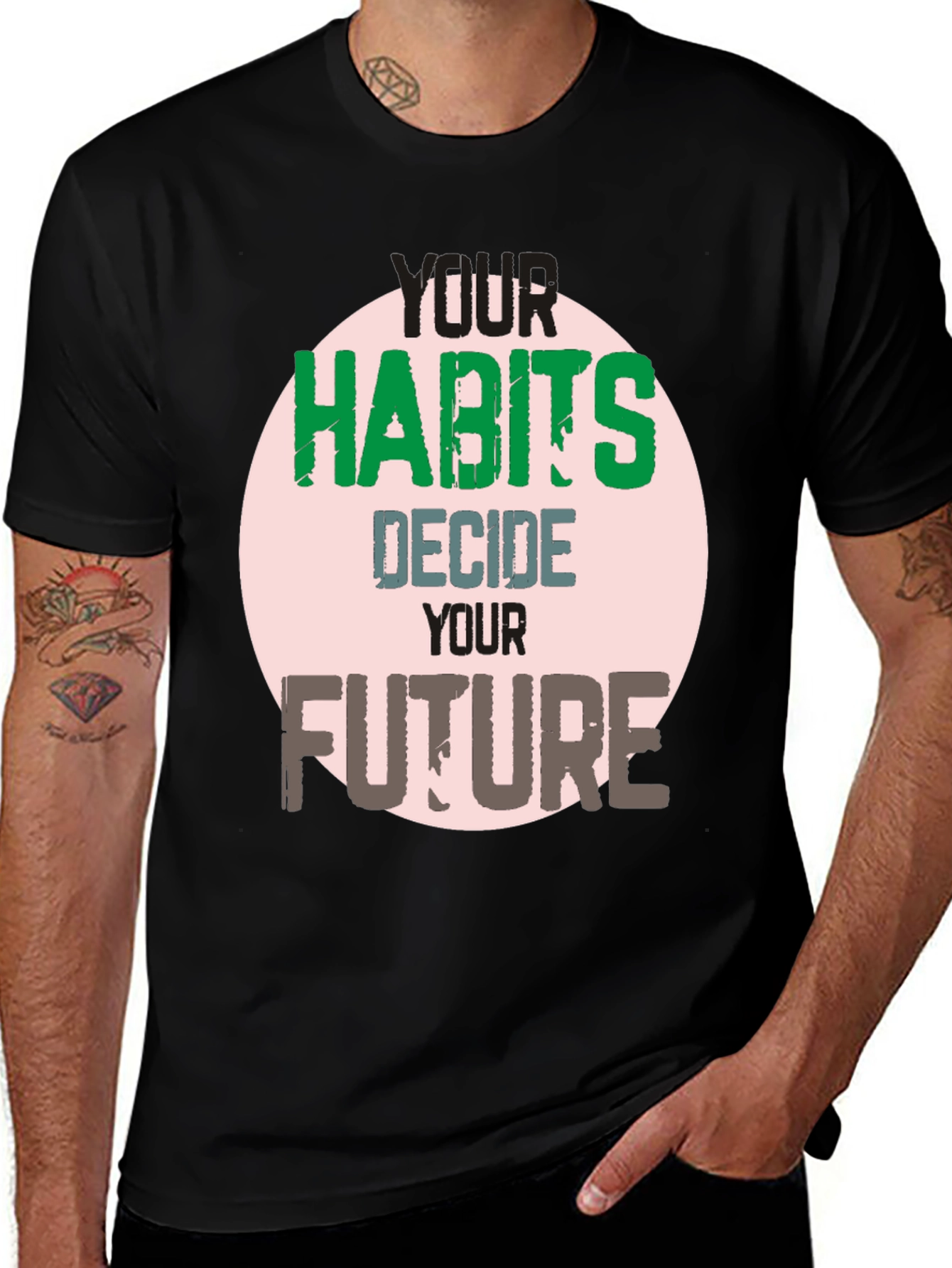 Habits Decide Future Graphic Tee - Black