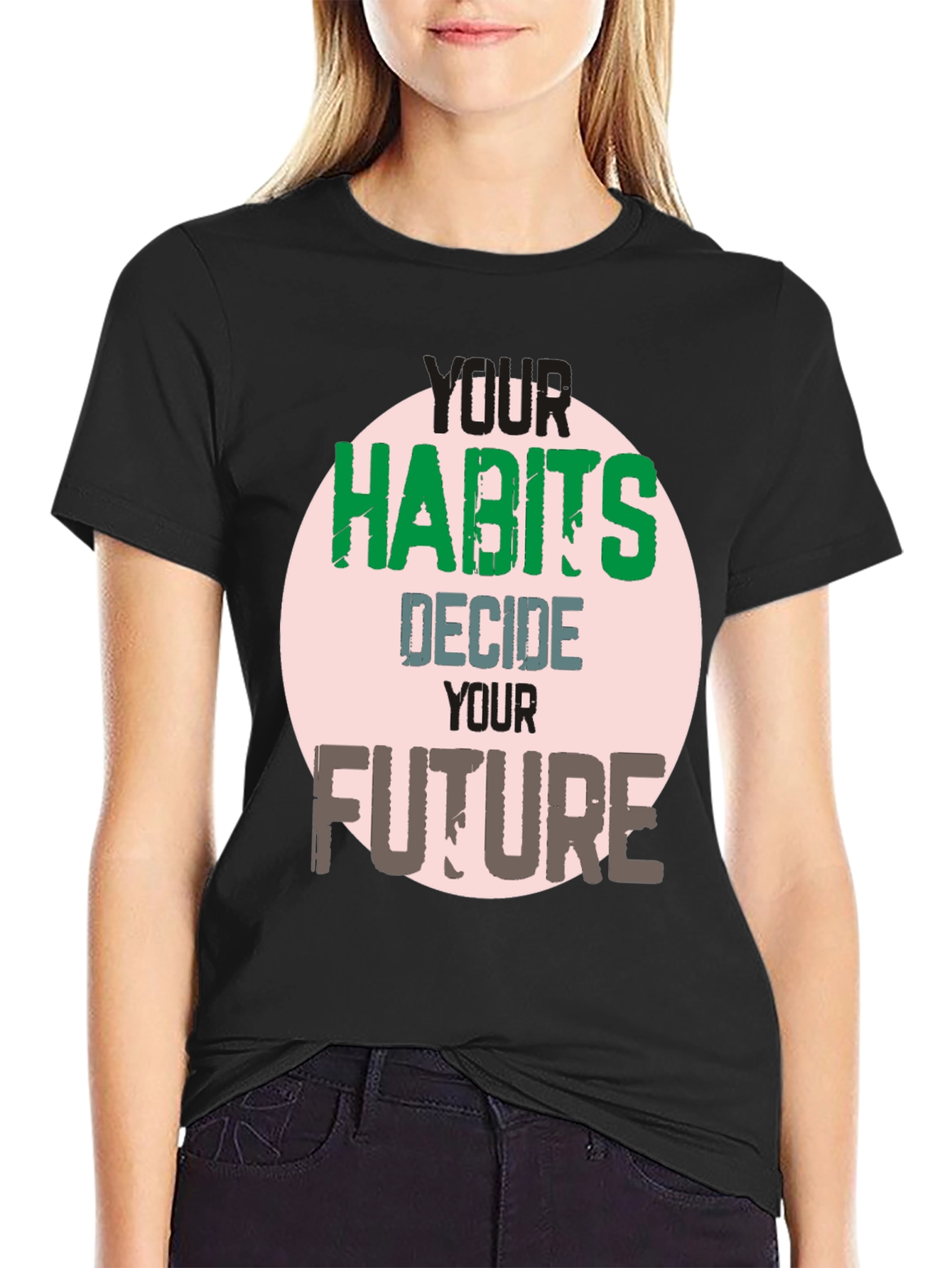 Habits Decide Future Graphic Tee - Black