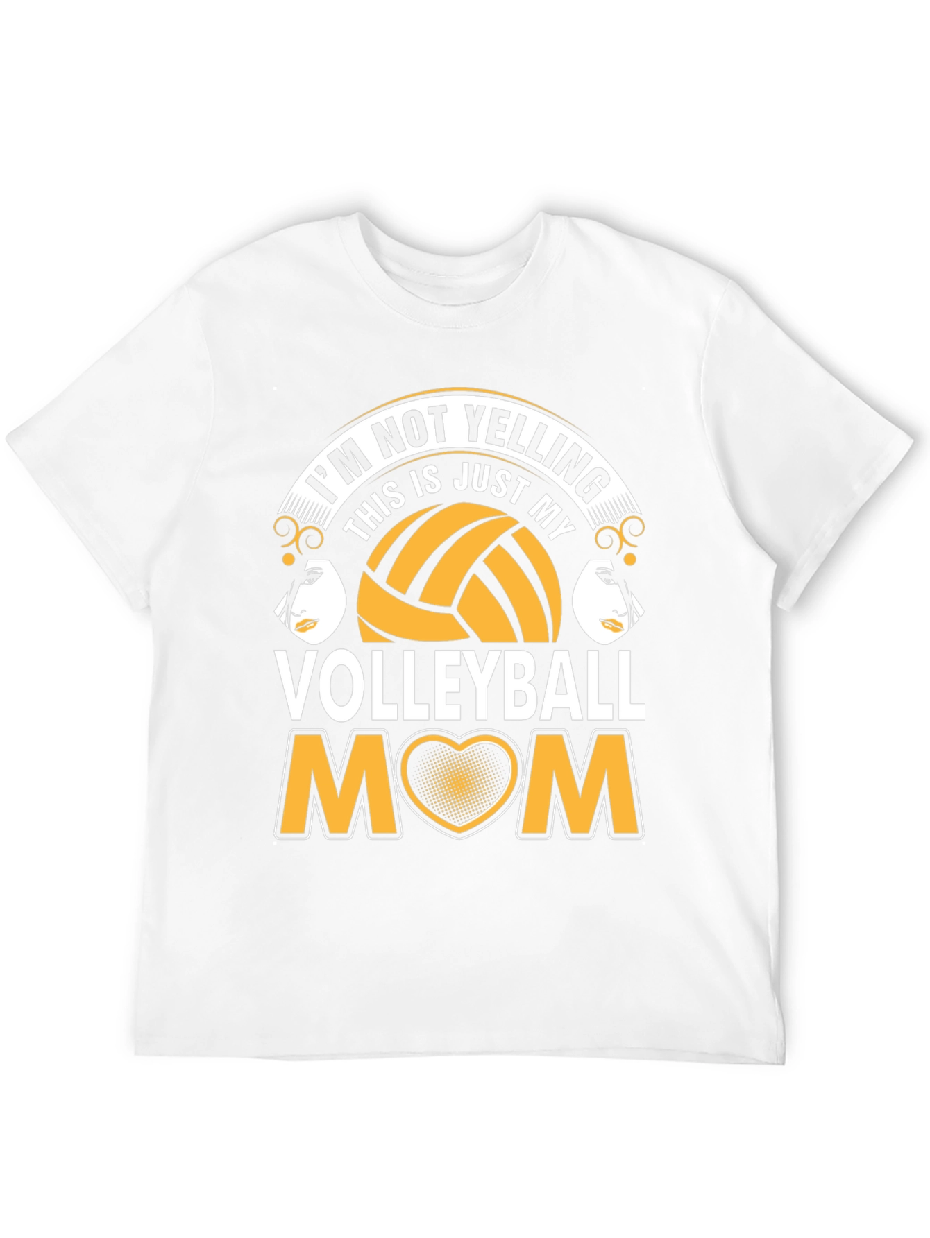 Volleyball Mom T-Shirt - Im Not Yelling!