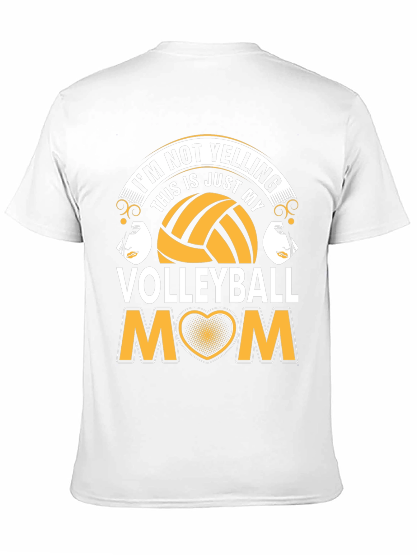 Volleyball Mom T-Shirt - Im Not Yelling!