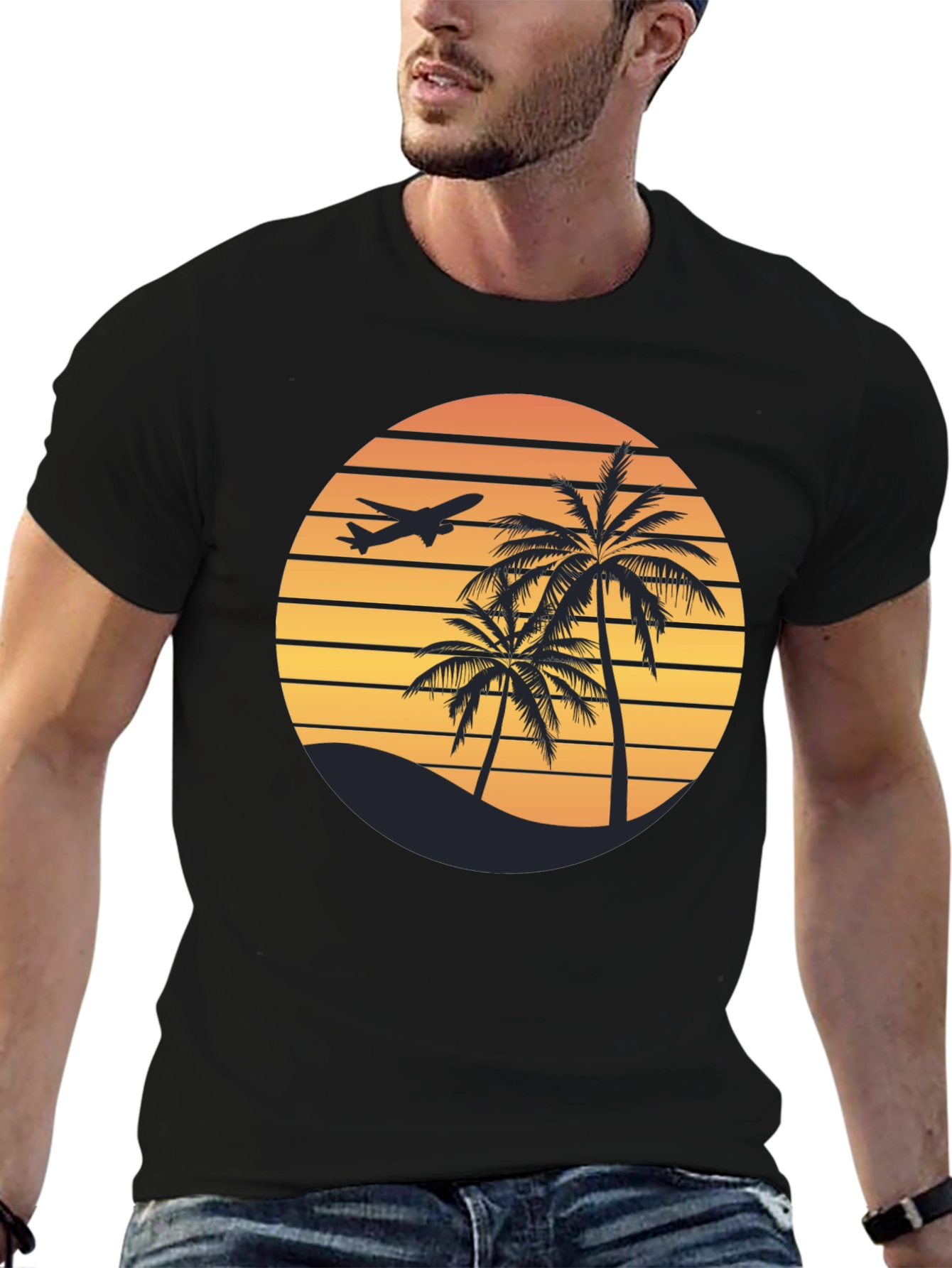 Tropical Sunset Graphic Tee - Island Vibes