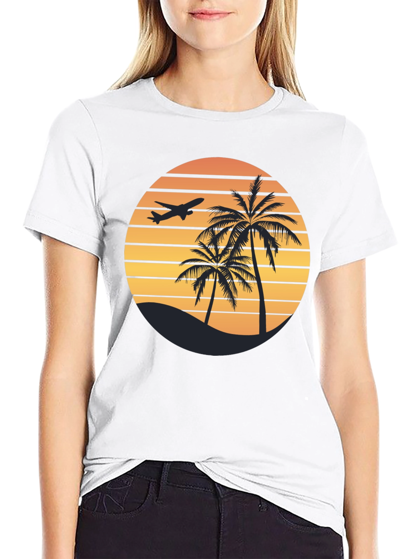 Tropical Sunset Graphic Tee - Island Vibes