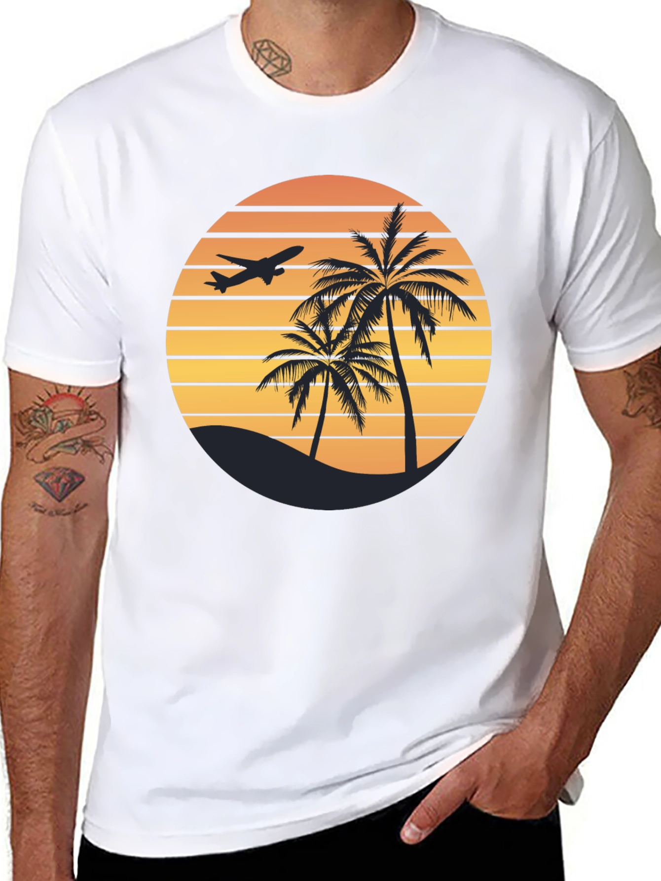 Tropical Sunset Graphic Tee - Island Vibes