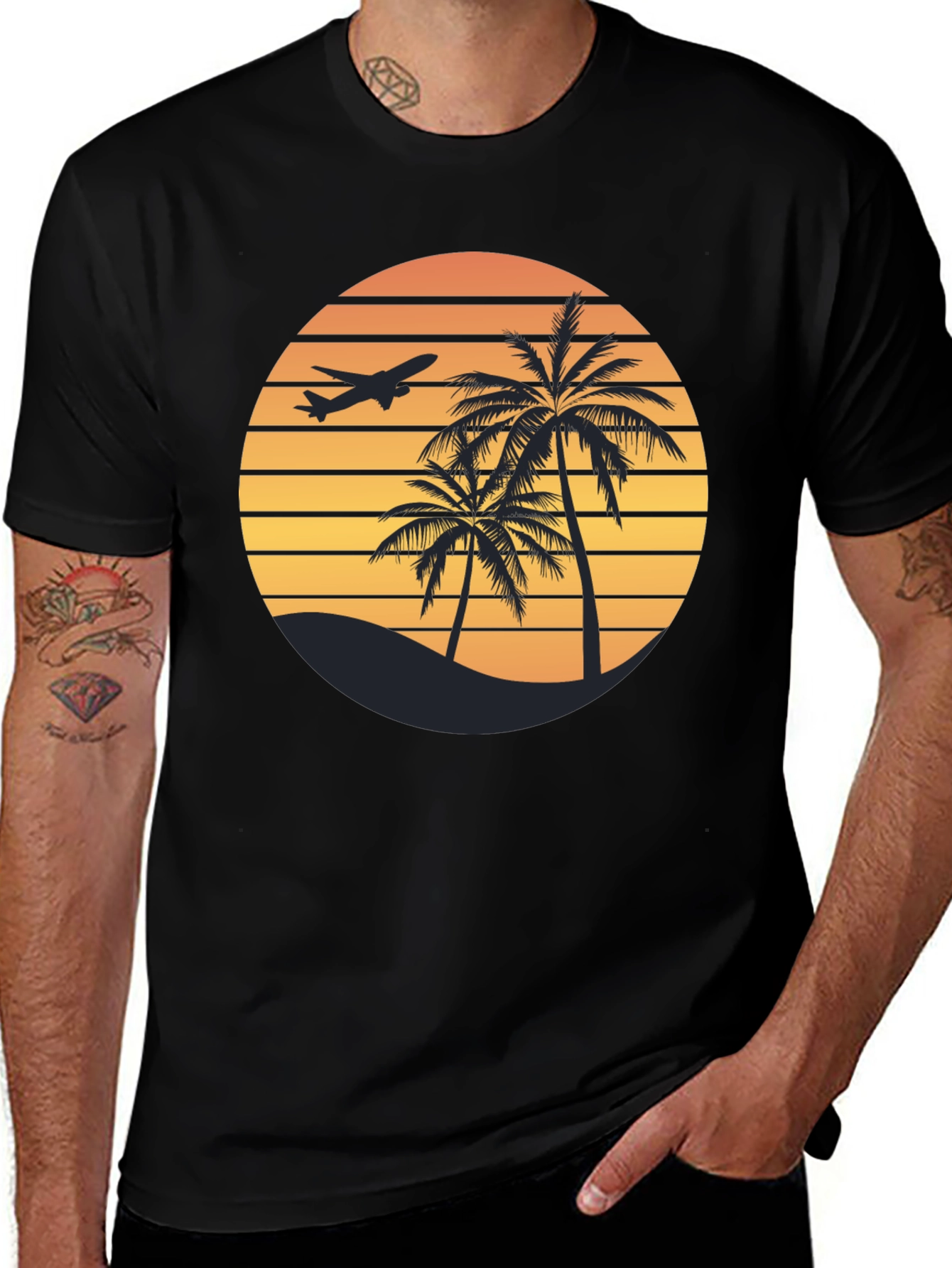 Tropical Sunset Graphic Tee - Island Vibes