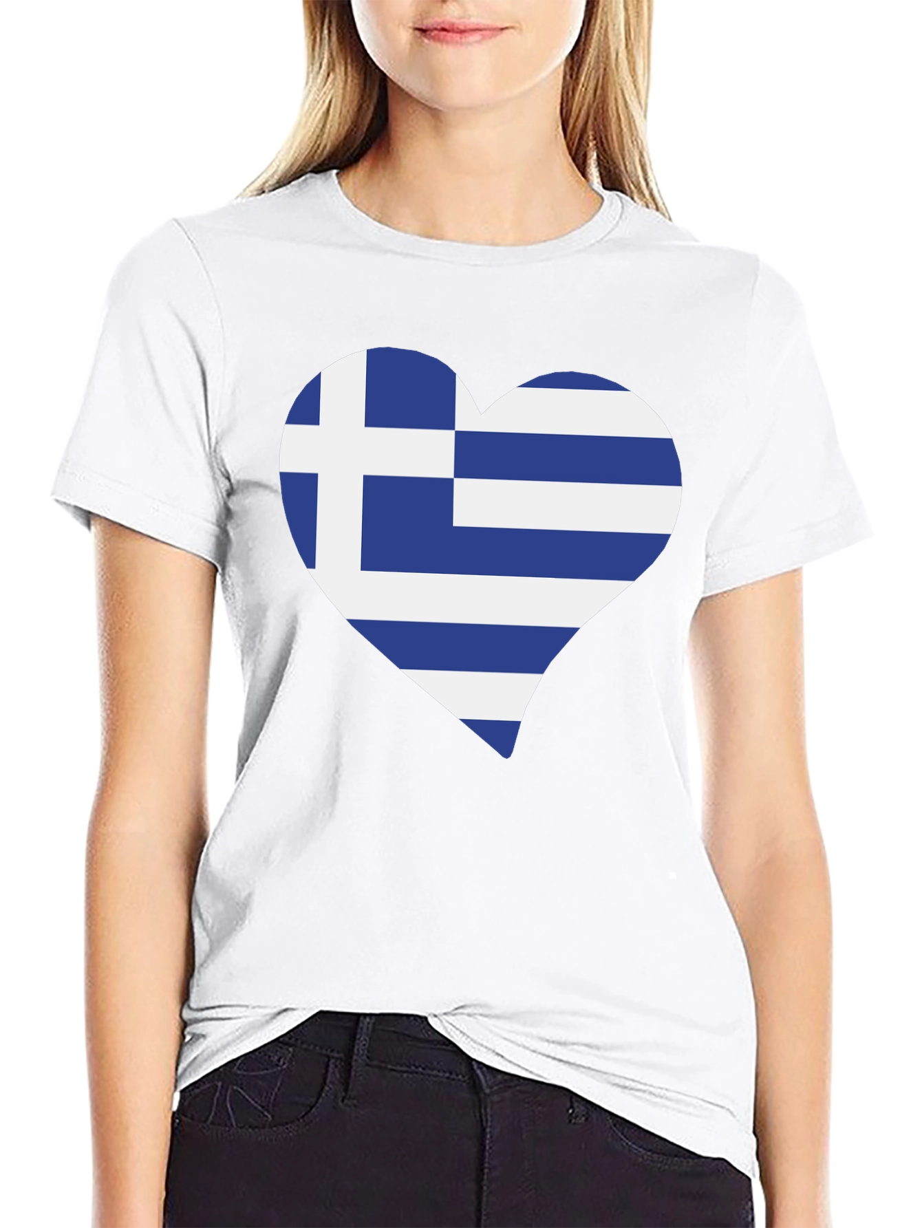 Greece Flag Heart T-Shirt