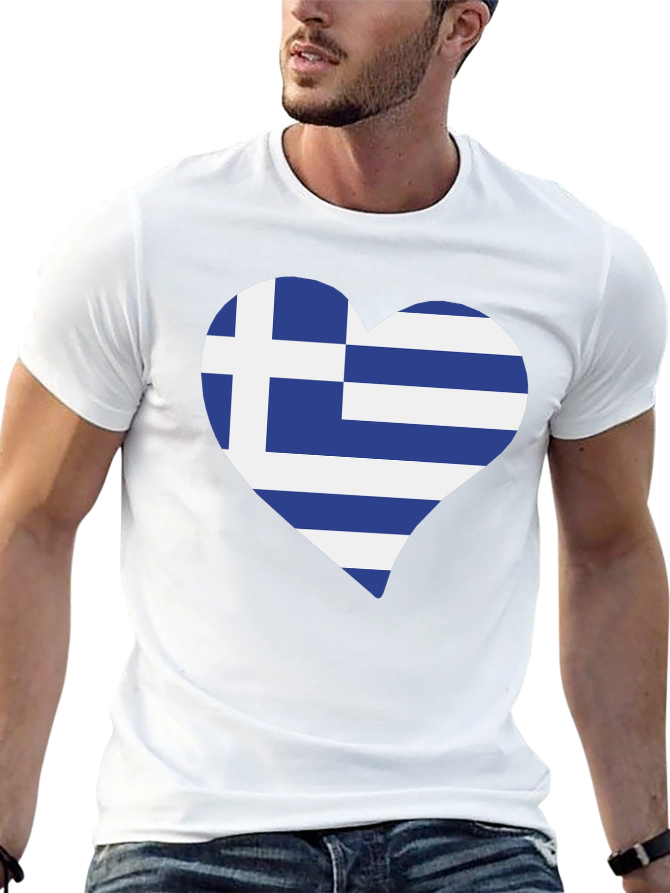 Greece Flag Heart T-Shirt