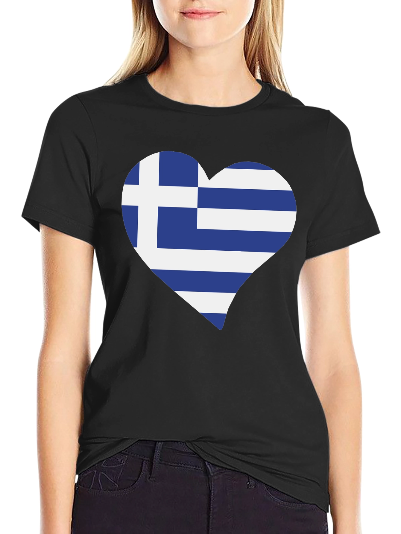 Greece Flag Heart T-Shirt