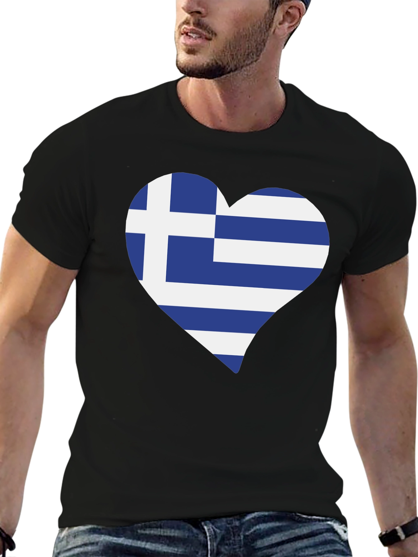 Greece Flag Heart T-Shirt