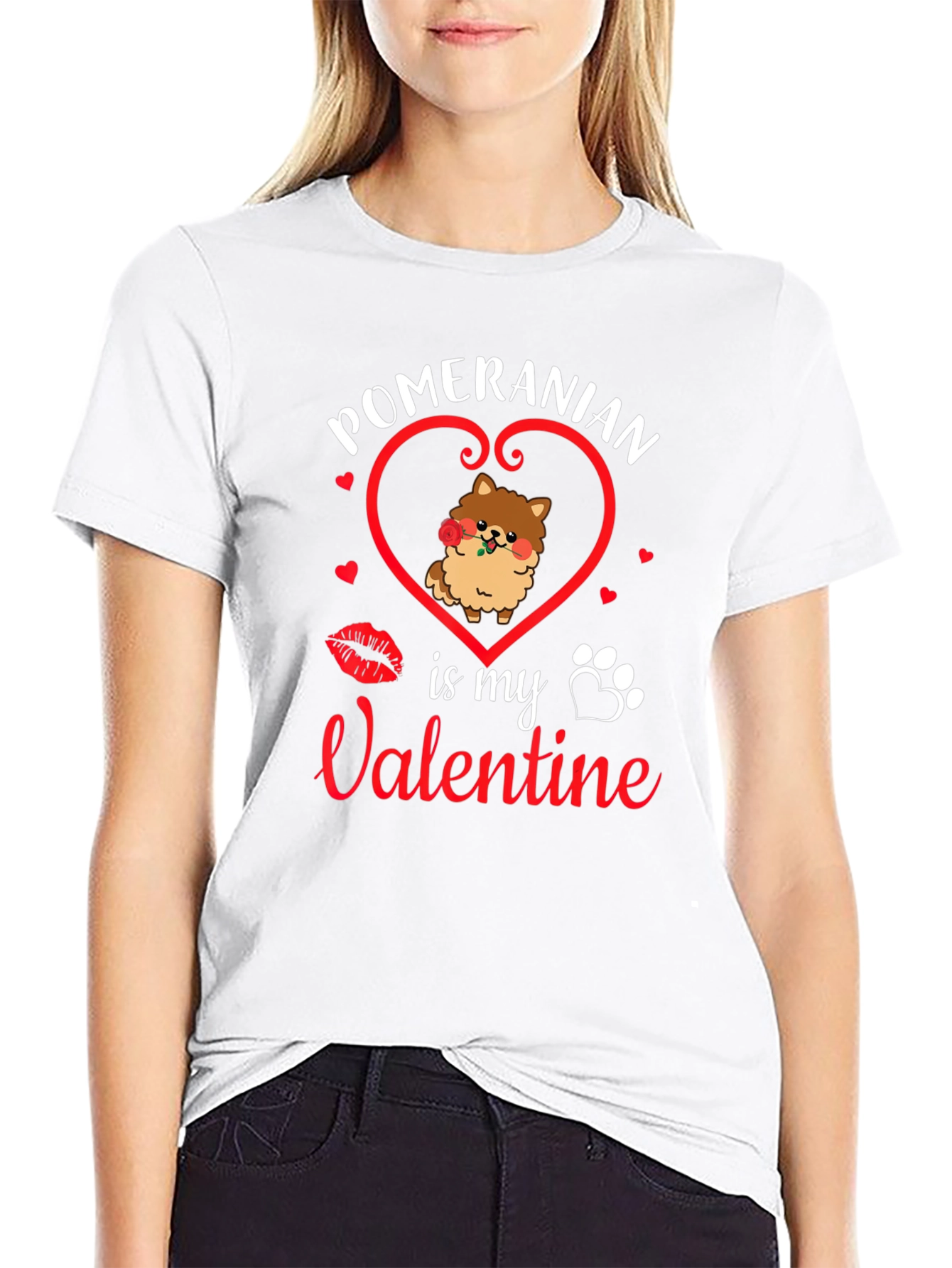Pomeranian Valentines Day T-Shirt: Dog Lover Gift