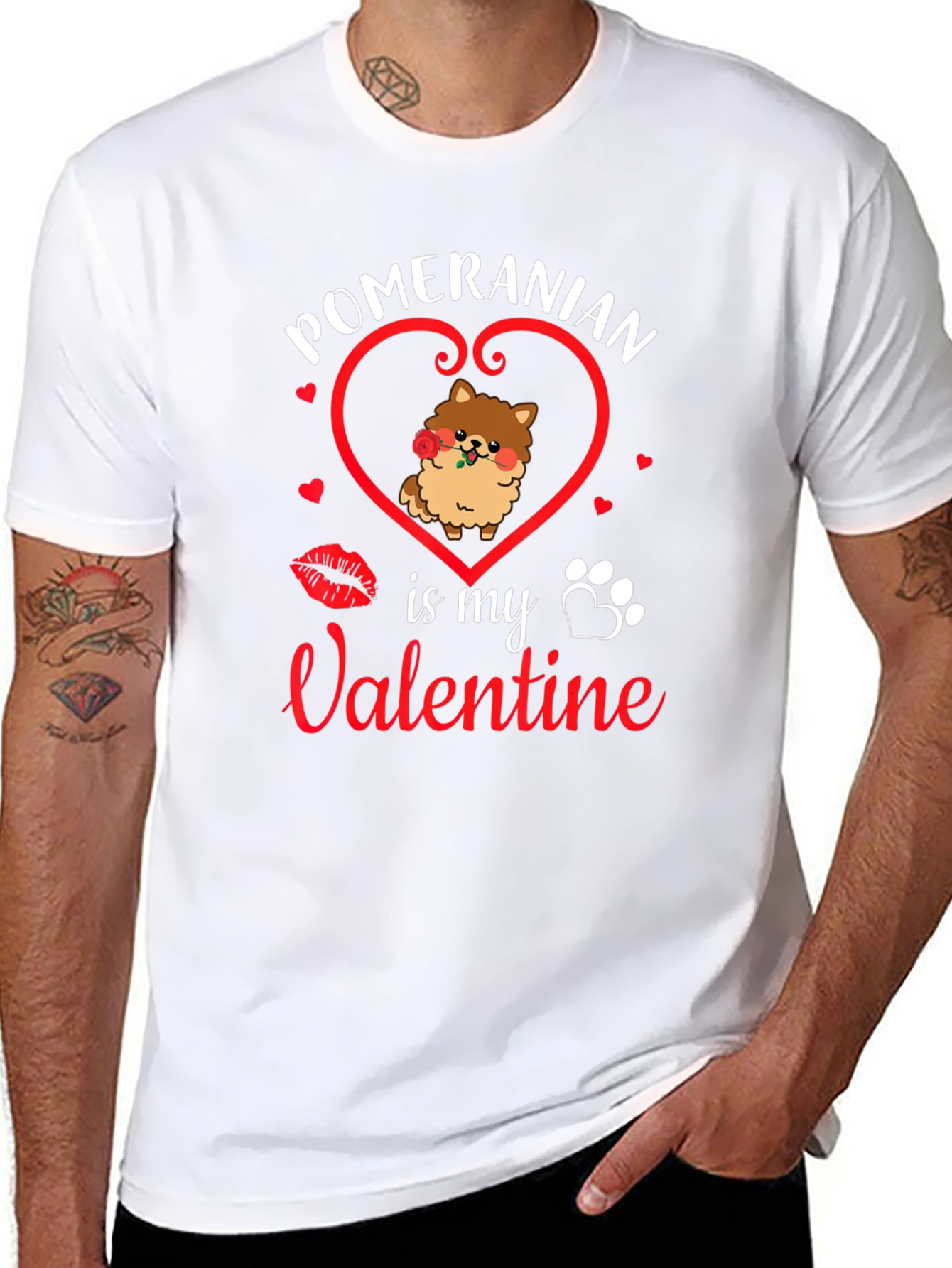 Pomeranian Valentines Day T-Shirt: Dog Lover Gift