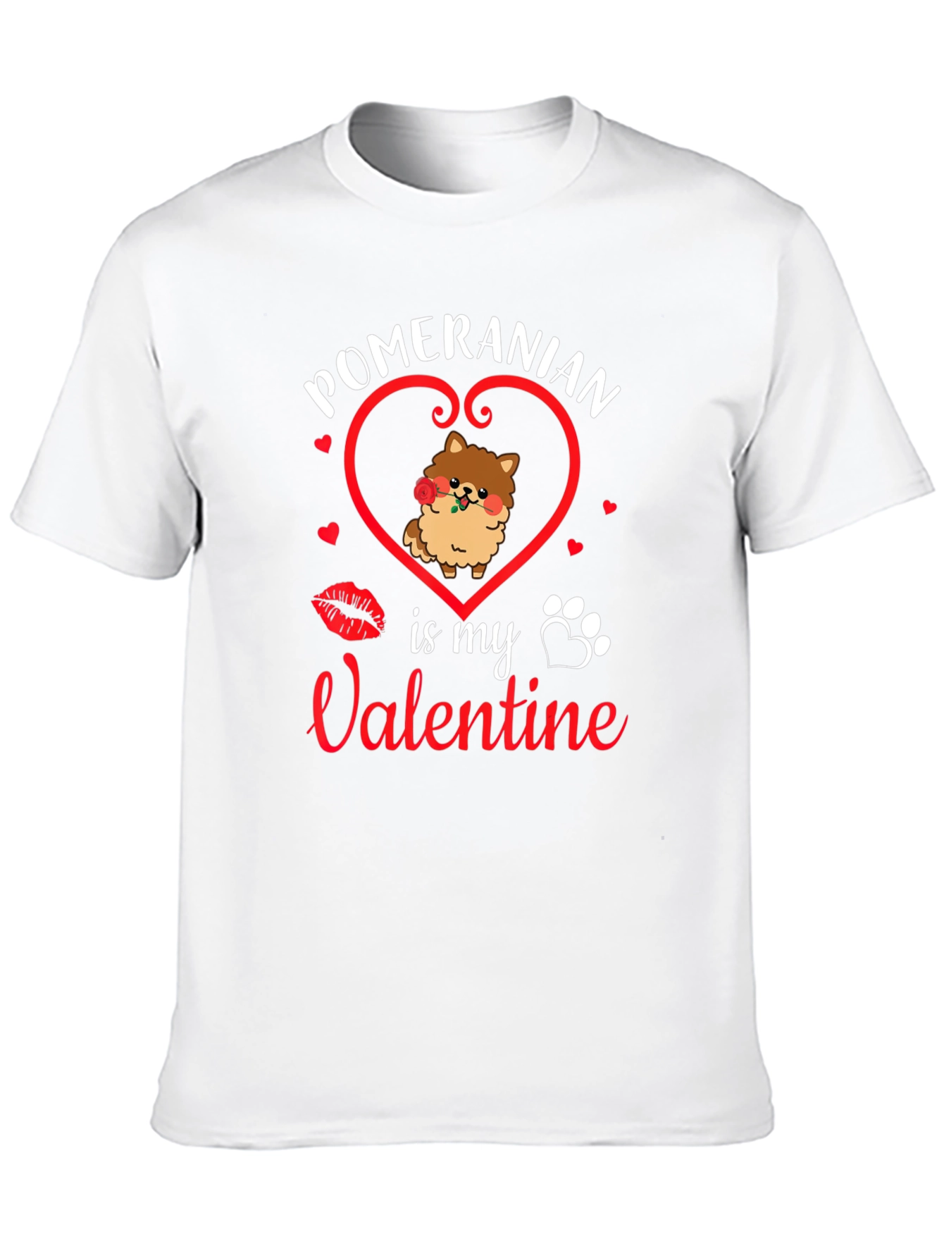 Pomeranian Valentines Day T-Shirt: Dog Lover Gift