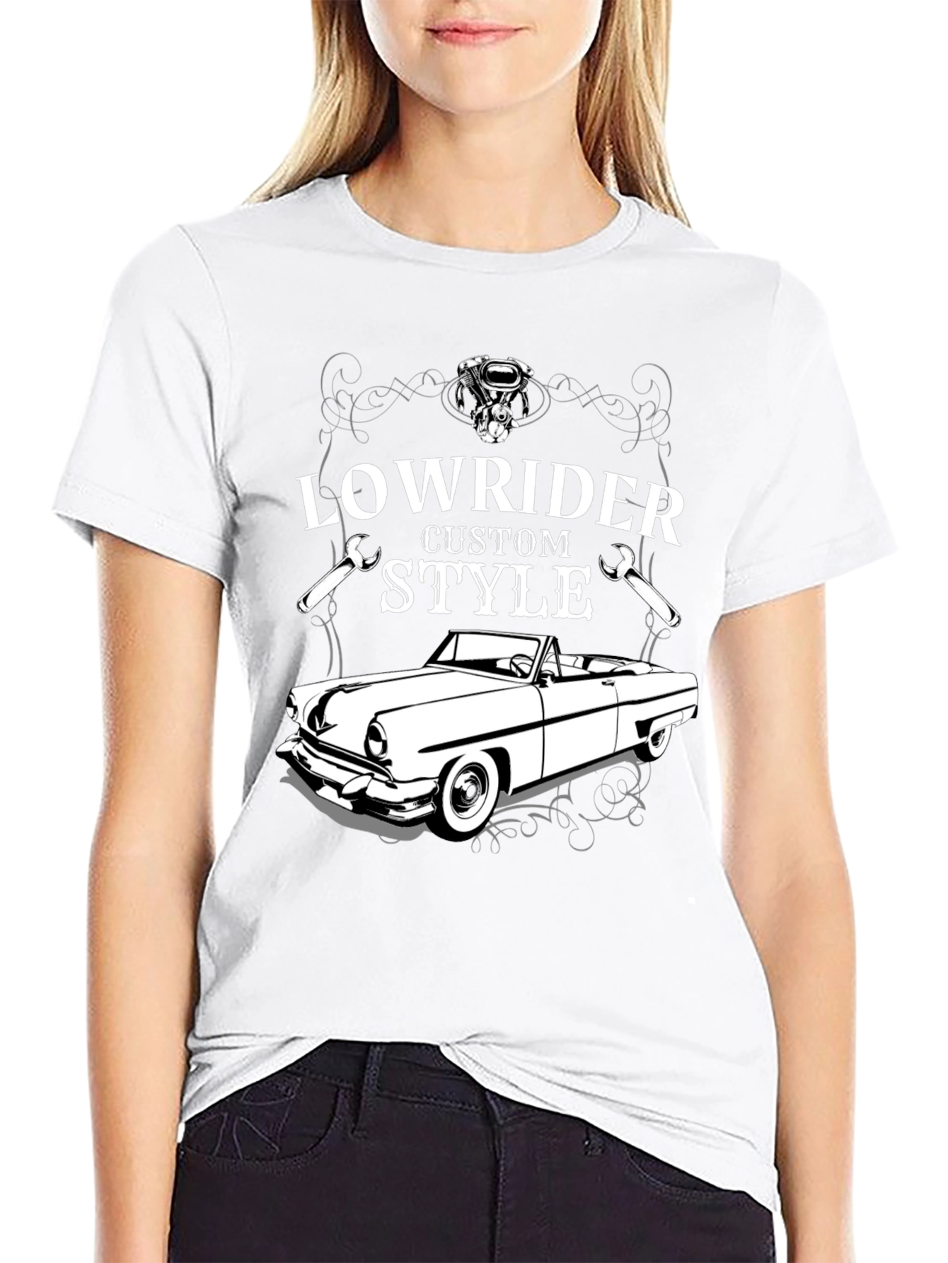 Lowrider Custom Style T-Shirt - Classic Car Design