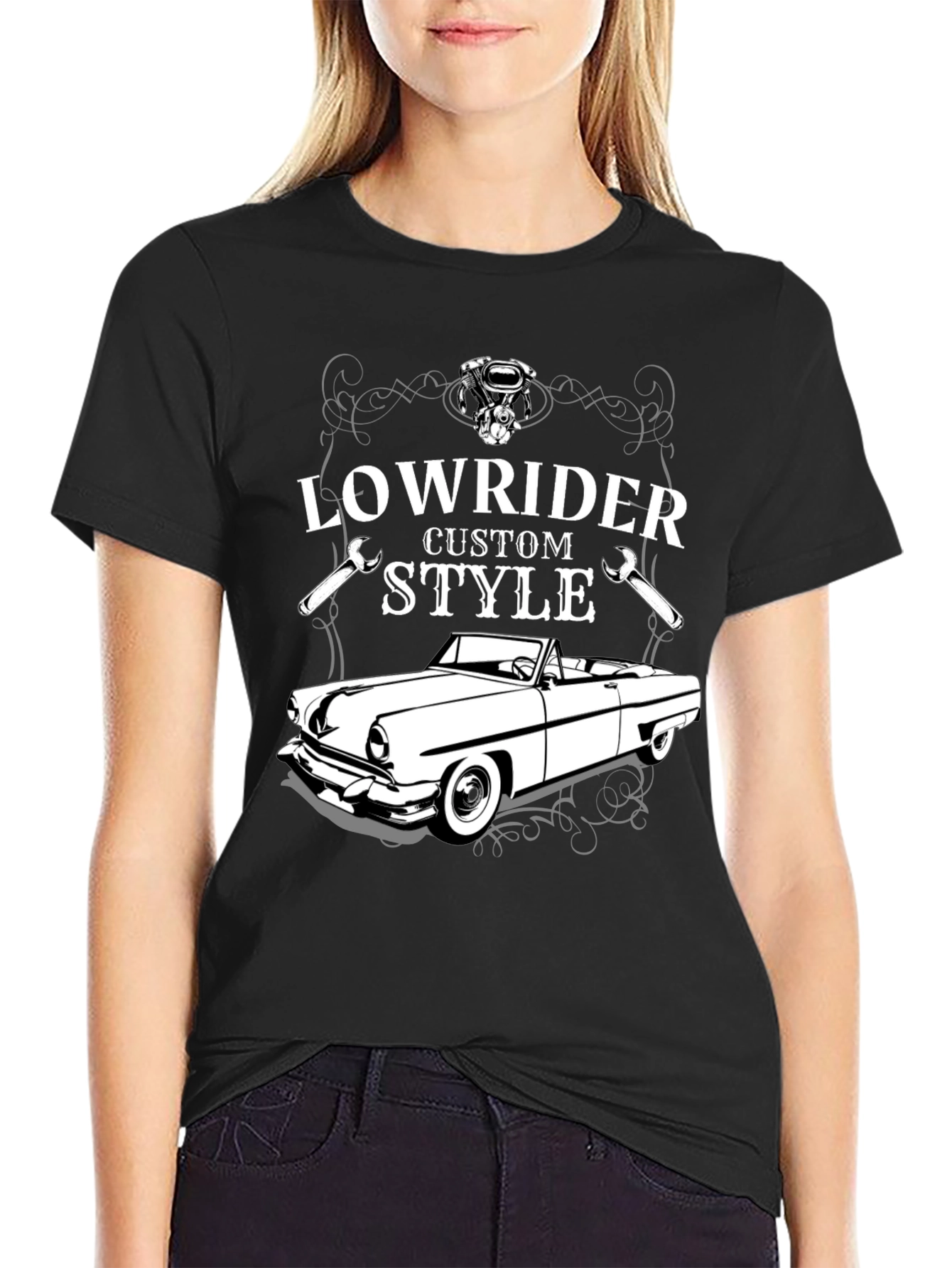 Lowrider Custom Style T-Shirt - Classic Car Design