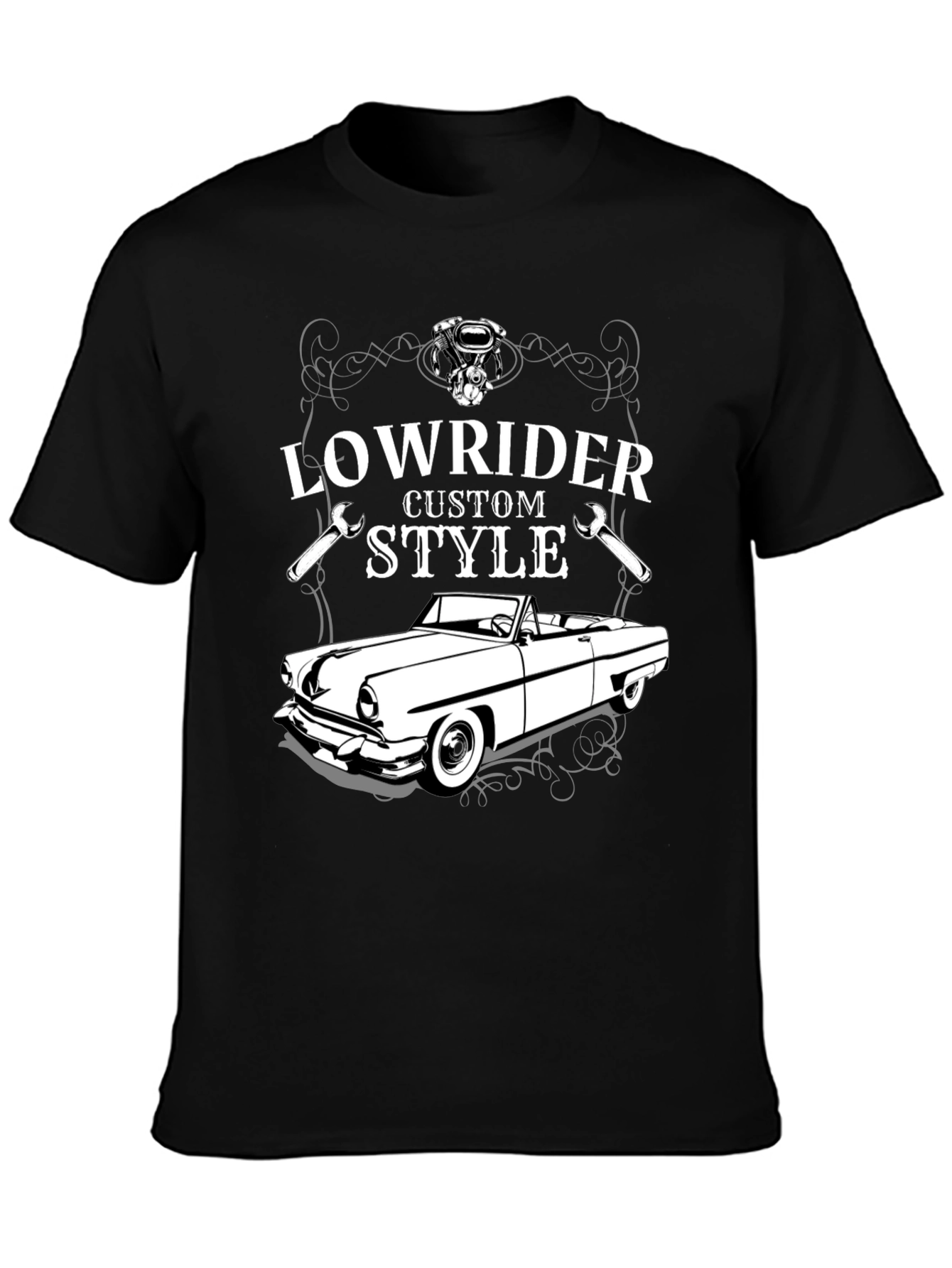 Lowrider Custom Style T-Shirt - Classic Car Design