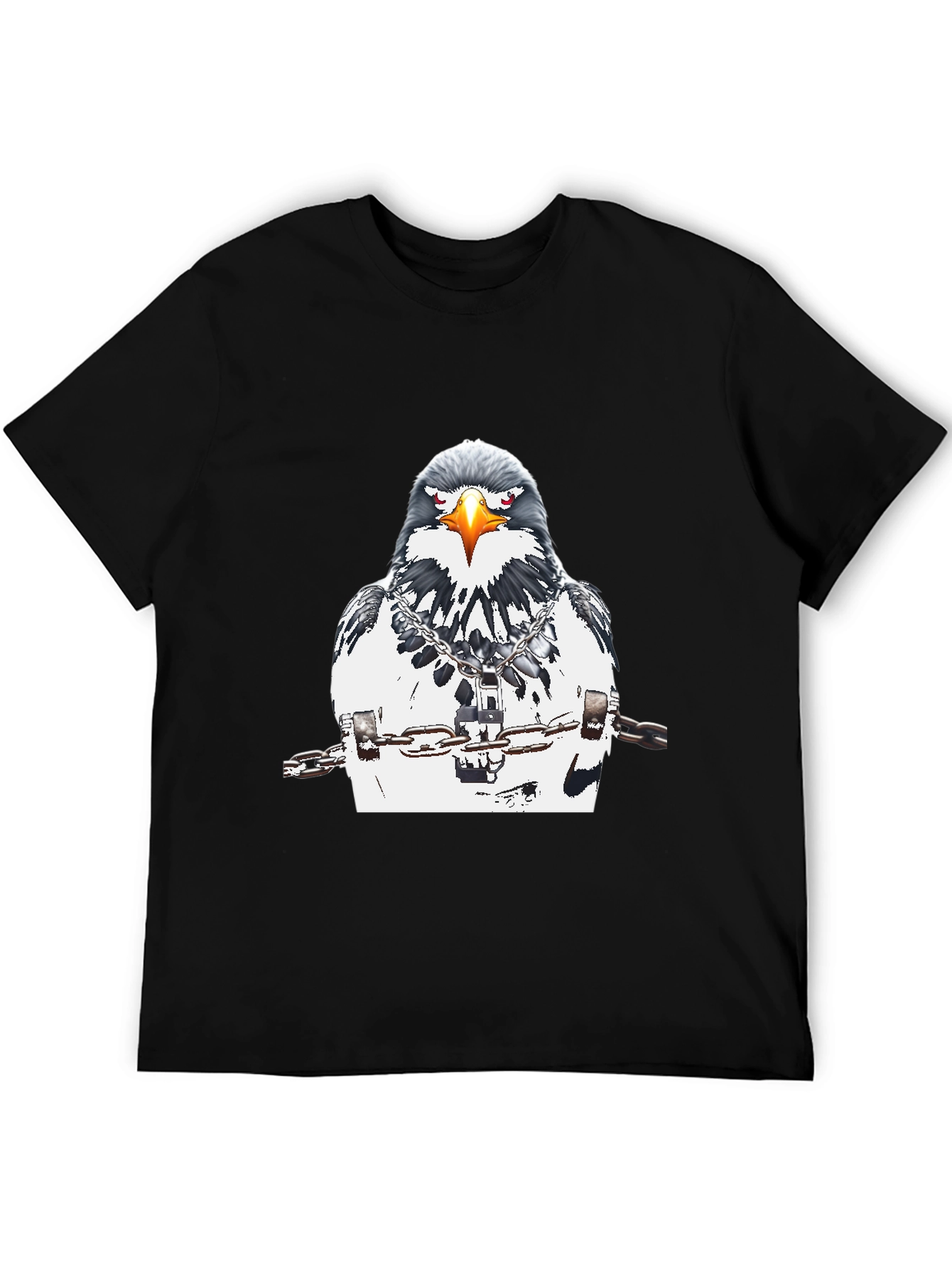 Chained Eagle Graphic Tee - Mens Black T-Shirt