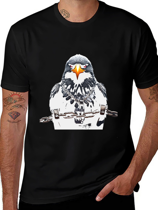 Chained Eagle Graphic Tee - Mens Black T-Shirt