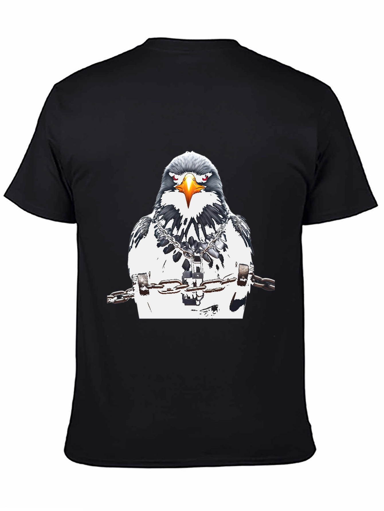 Chained Eagle Graphic Tee - Mens Black T-Shirt