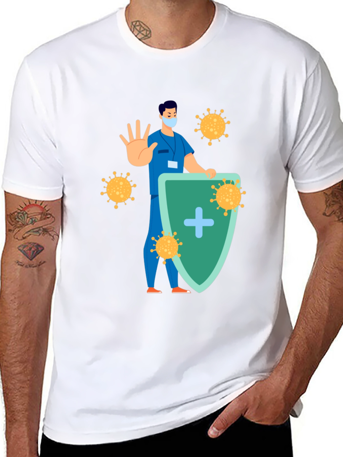Virus Shield Graphic T-Shirt