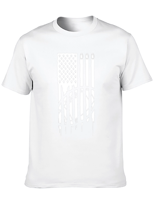 Football Flag Graphic Tee - Patriotic Sports Shirt