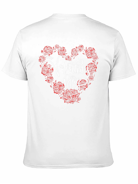 Happy Valentines Day Floral Heart T-Shirt