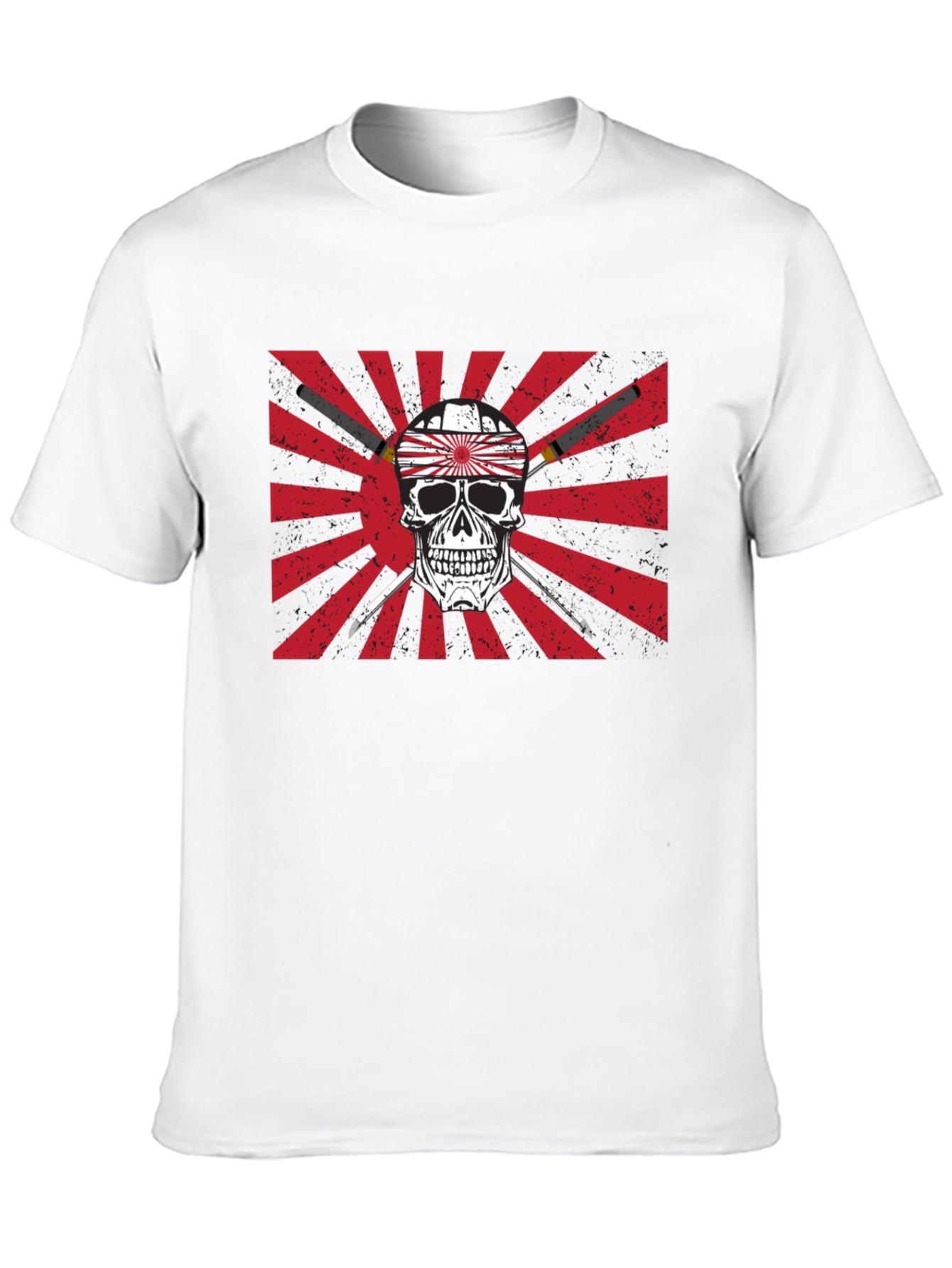 Rising Sun Skull Graphic T-Shirt