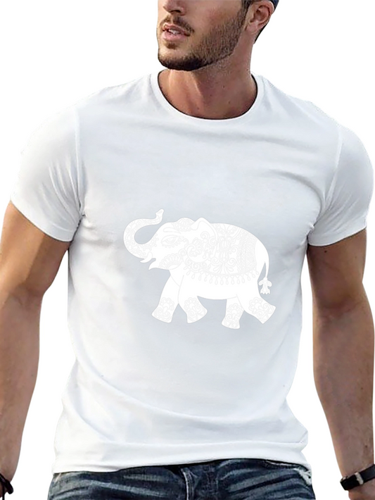 Elephant Graphic T-Shirt - Casual Black Tee