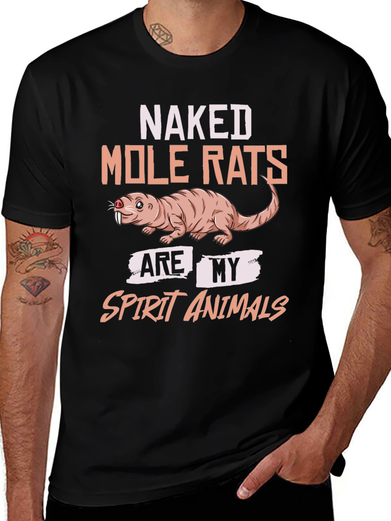 Naked Mole Rat Spirit Animal Graphic T-Shirt