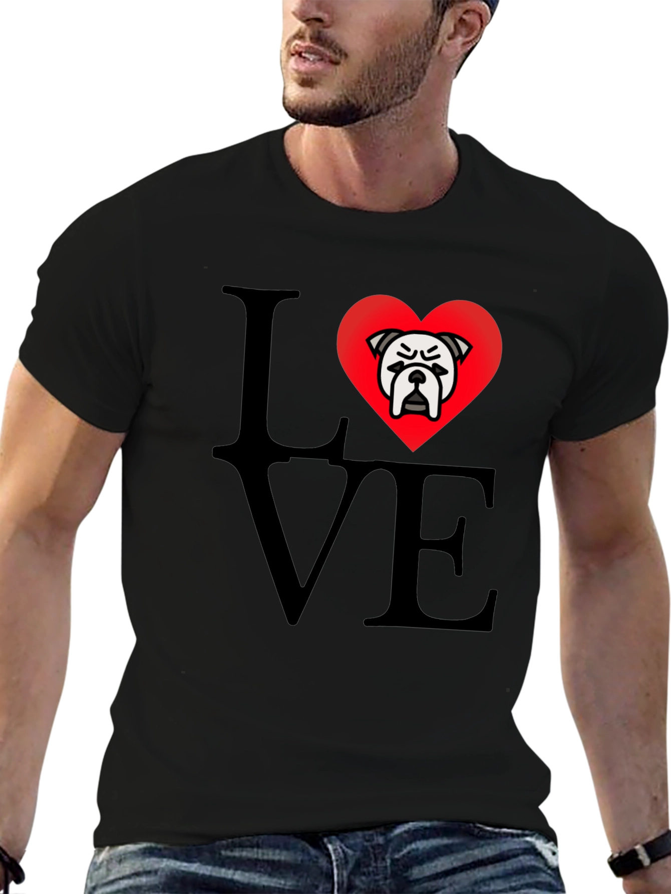 Bulldog Love T-Shirt - Black