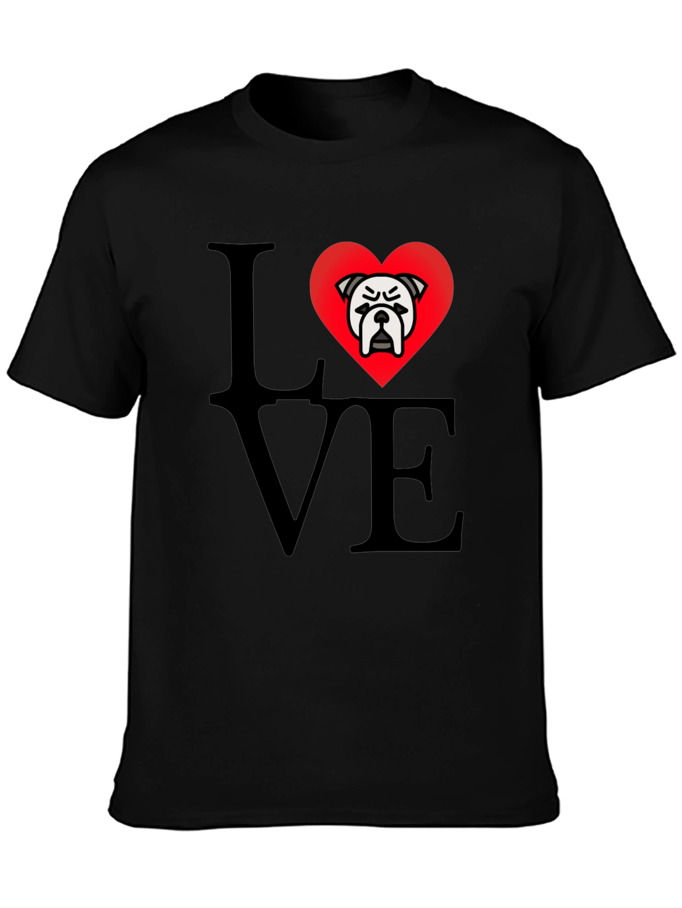 Bulldog Love T-Shirt - Black