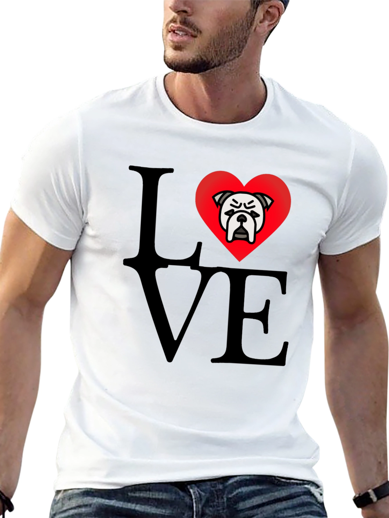 Bulldog Love T-Shirt - Black