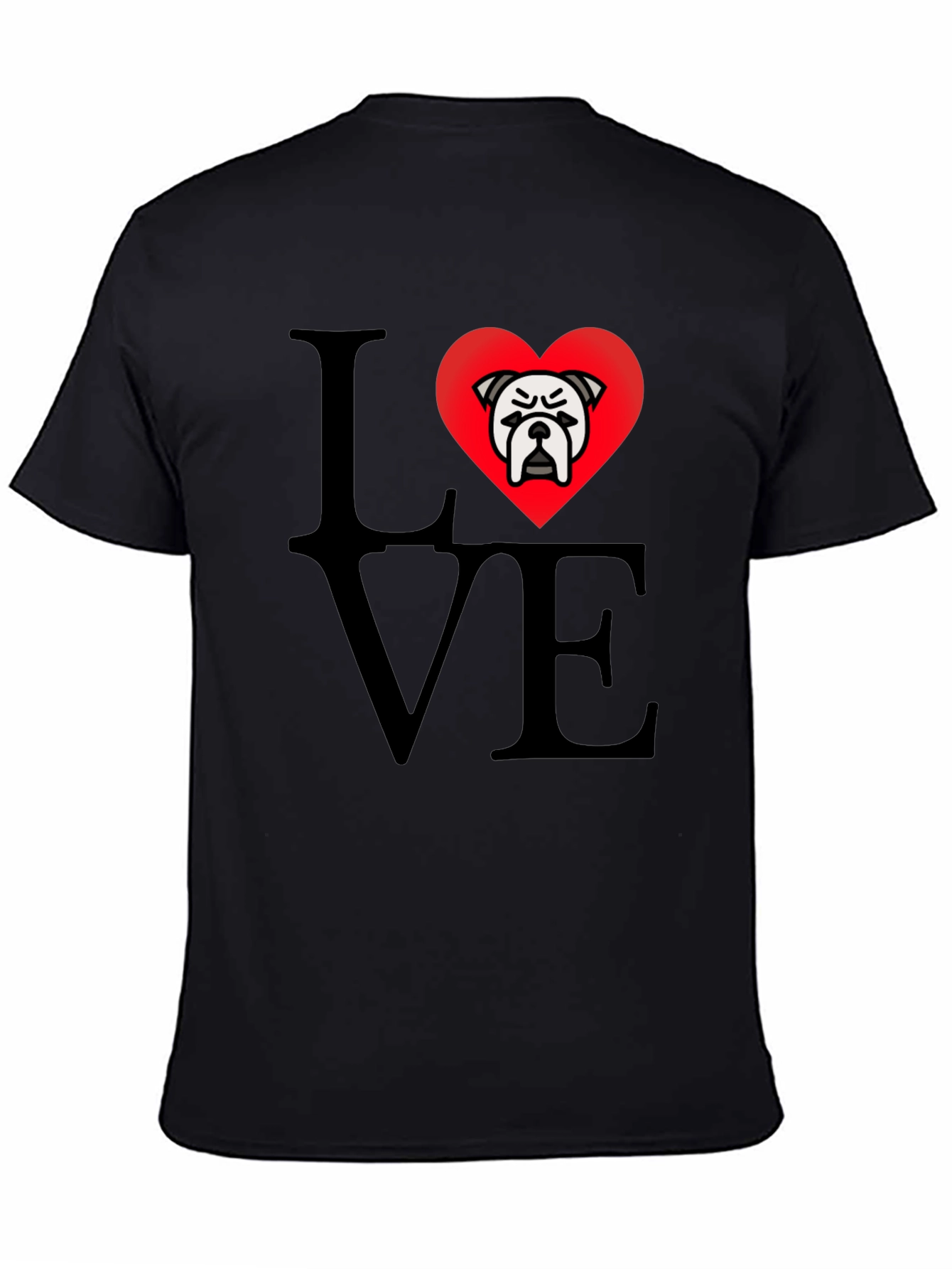 Bulldog Love T-Shirt - Black