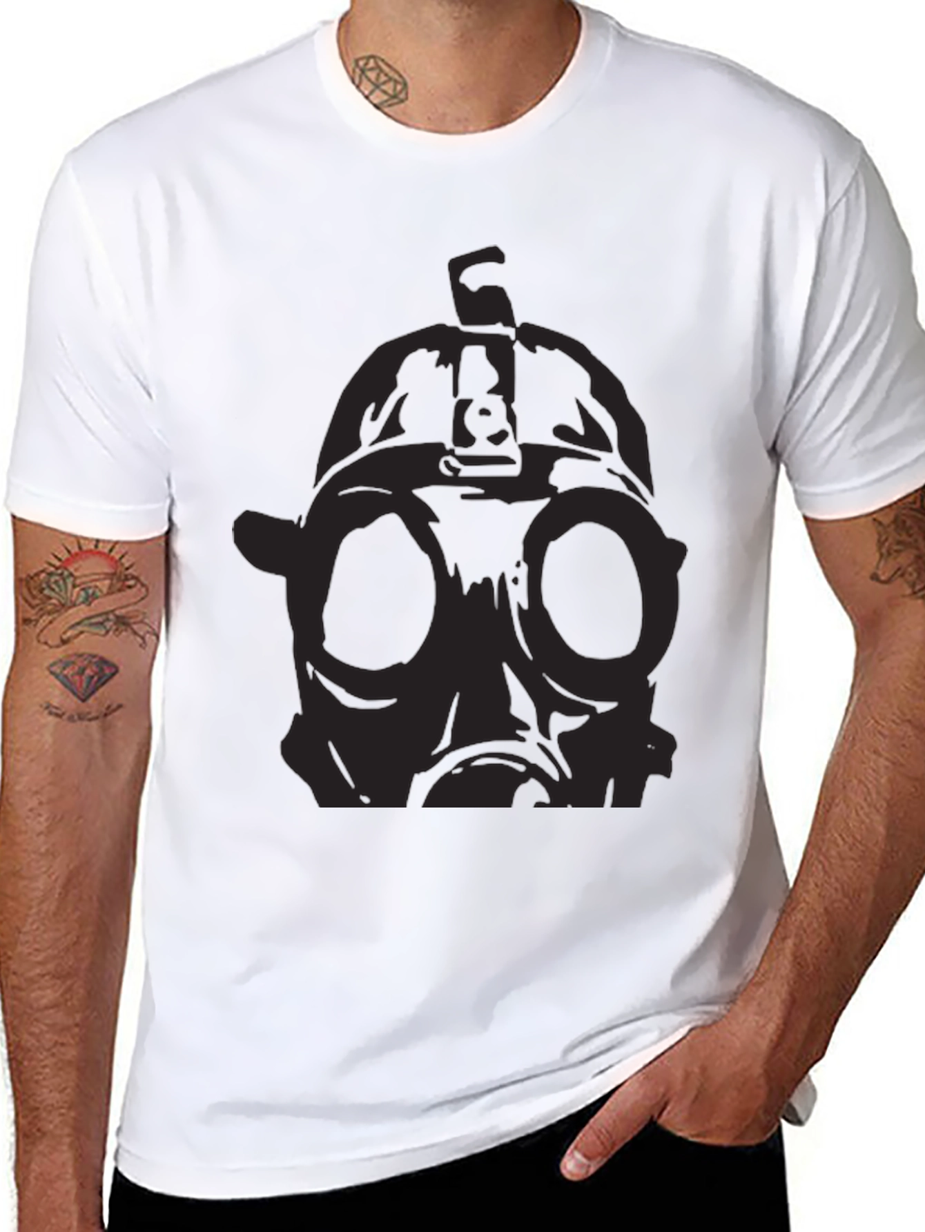 Gas Mask Graphic Black T-Shirt